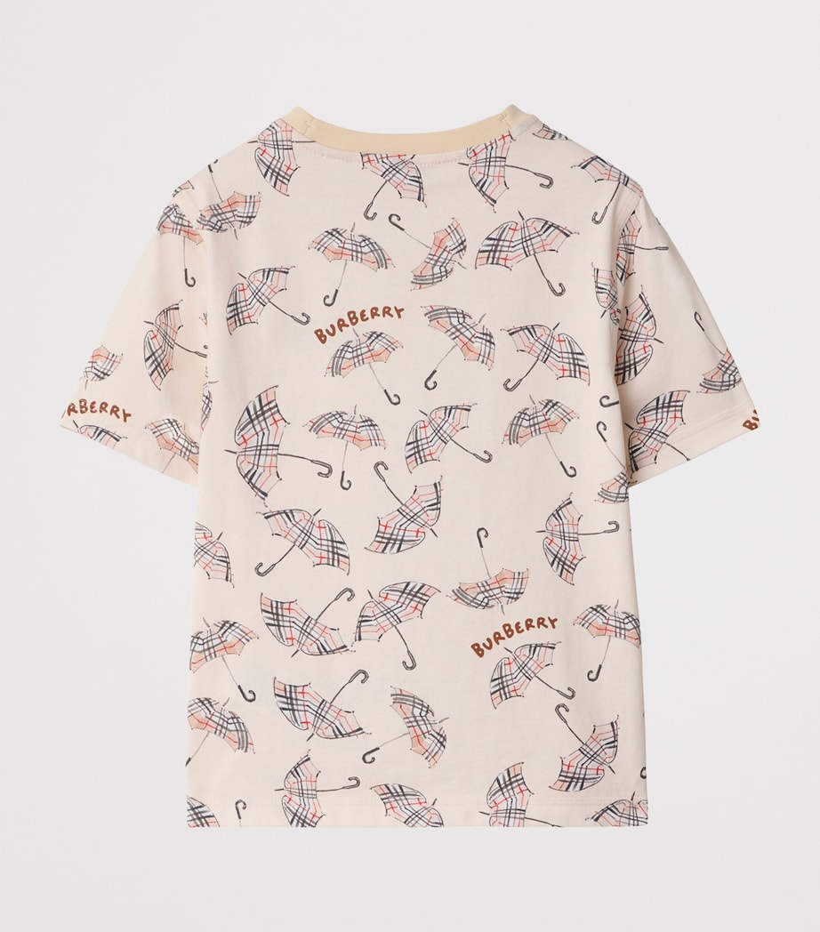 Cotton Umbrella T-Shirt (3-12 Years) CALICO WHITE IP PAT Image 2