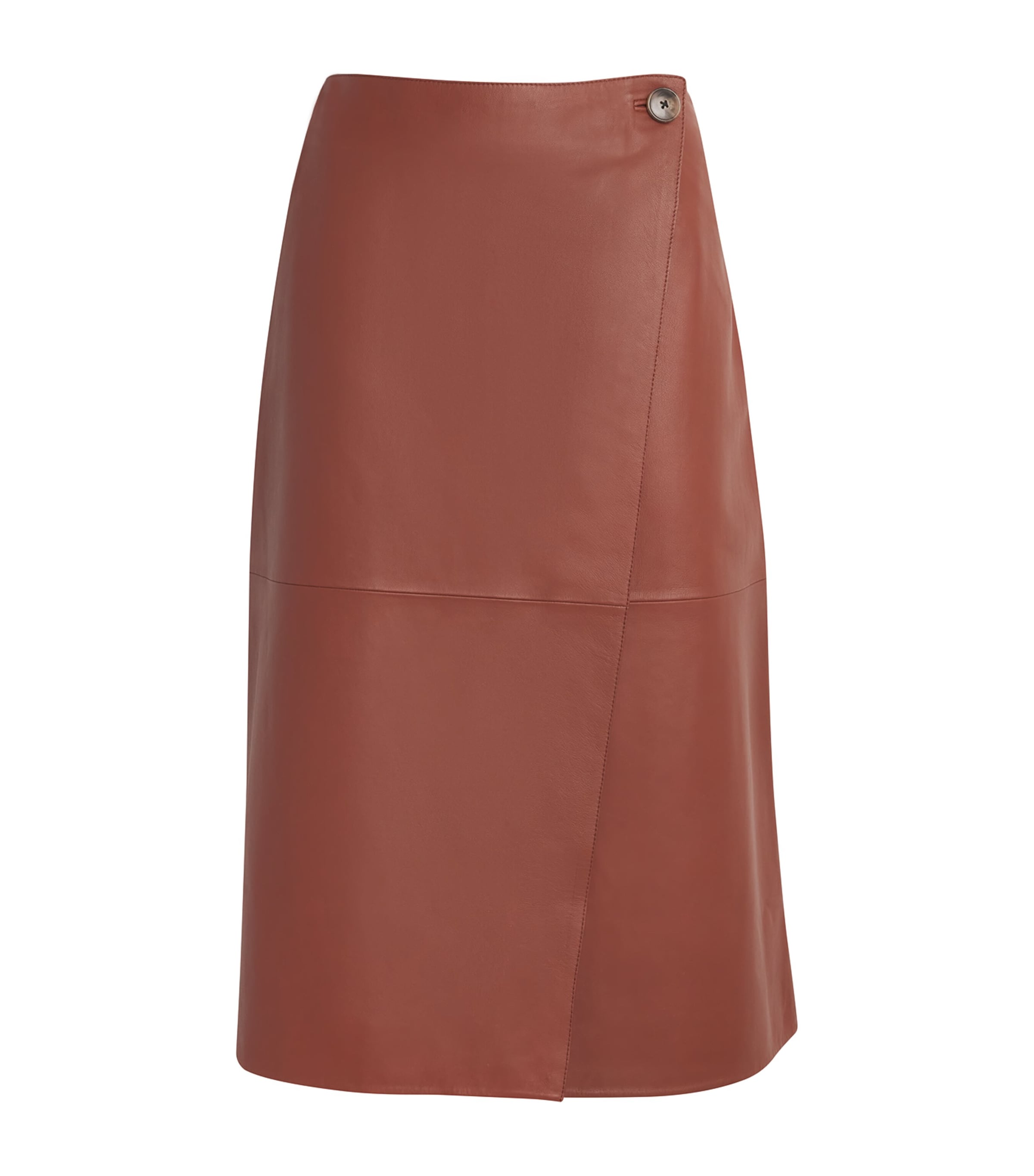 Shop Yves Salomon Lambskin Wrap Skirt In Red
