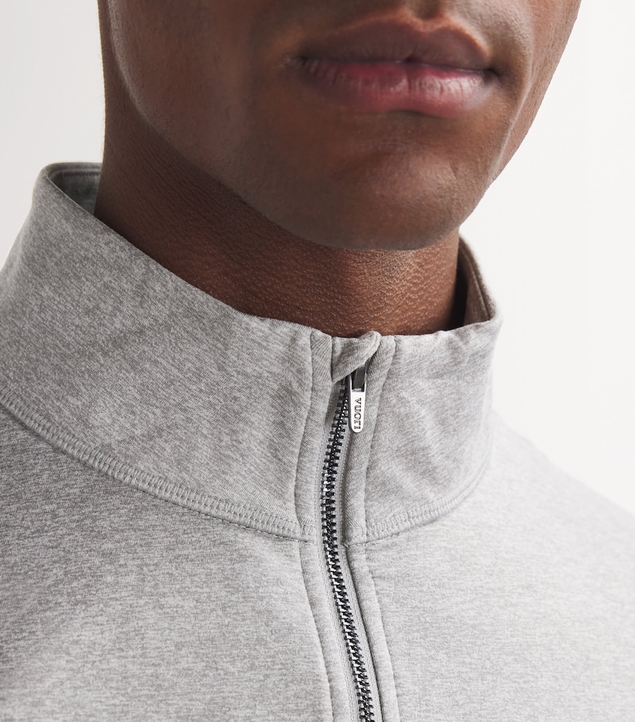 VUORI Mens Half-Zip Coronado Sweater Light Heather Image 6