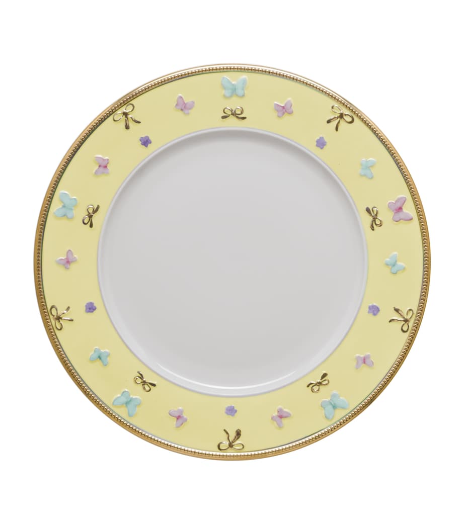 Butterfly Lay Plate YELLOW  ROSE 24KGLD Image 1