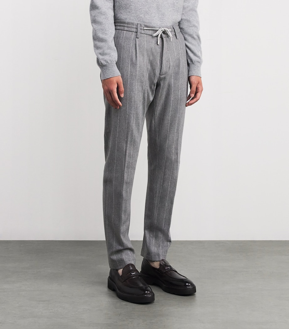 Pinstripe Tailored Trousers GRIGIO MEDIO MELANGE Image 3