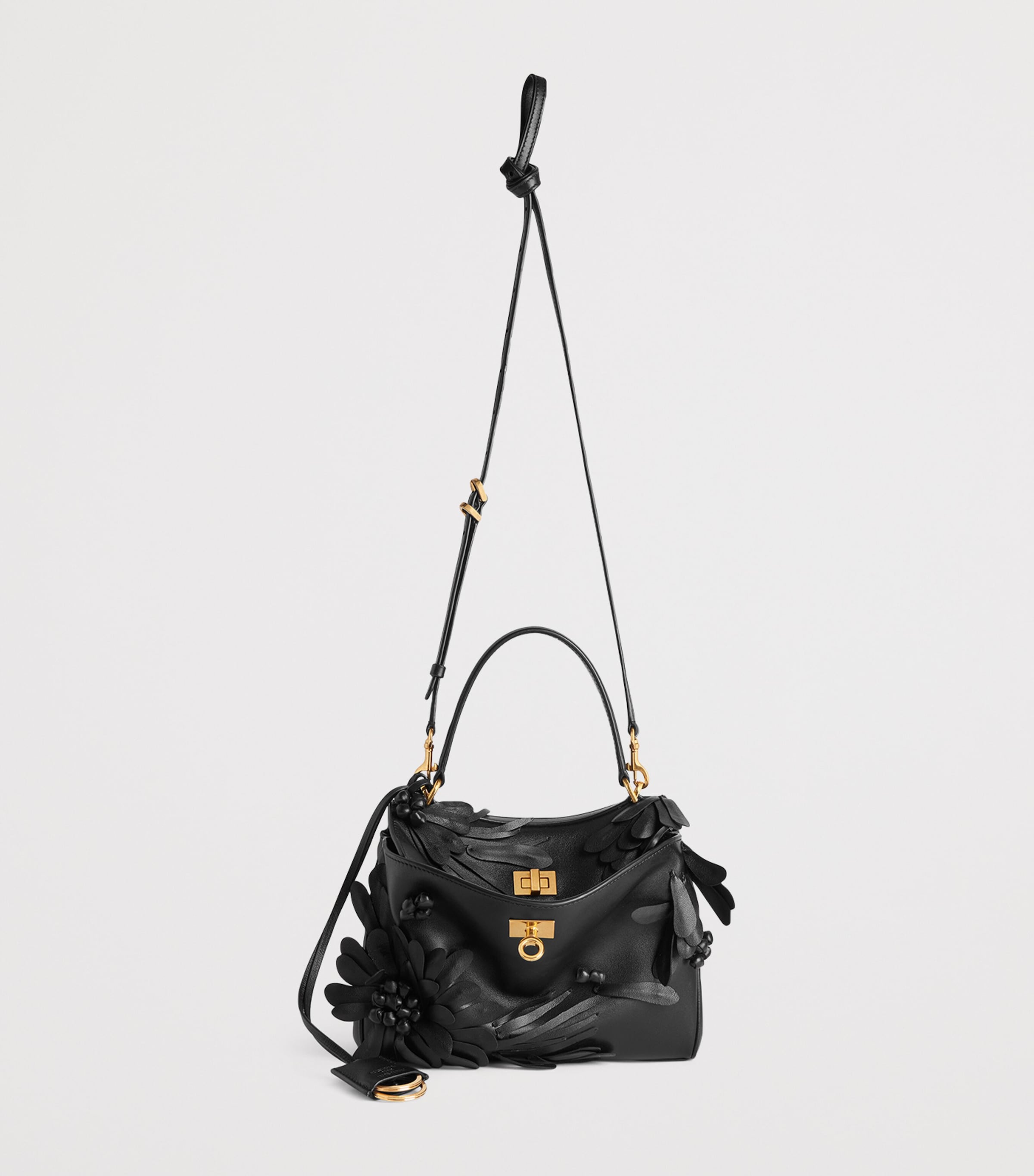 Balenciaga Mini Leather Floral Rodeo Top-Handle Bag Image 3