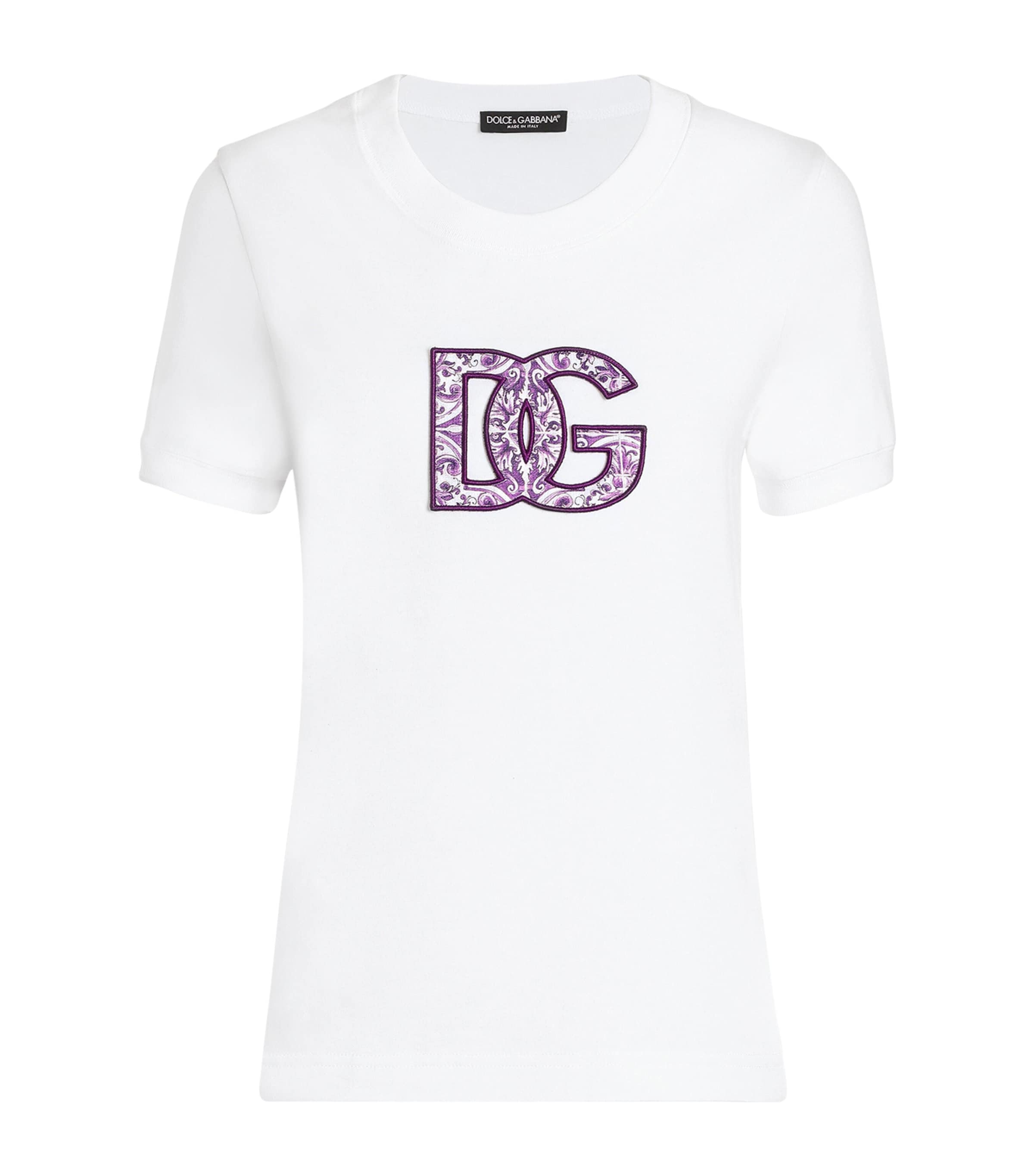 Dolce & Gabbana Cotton Logo-appliqué T-shirt In White