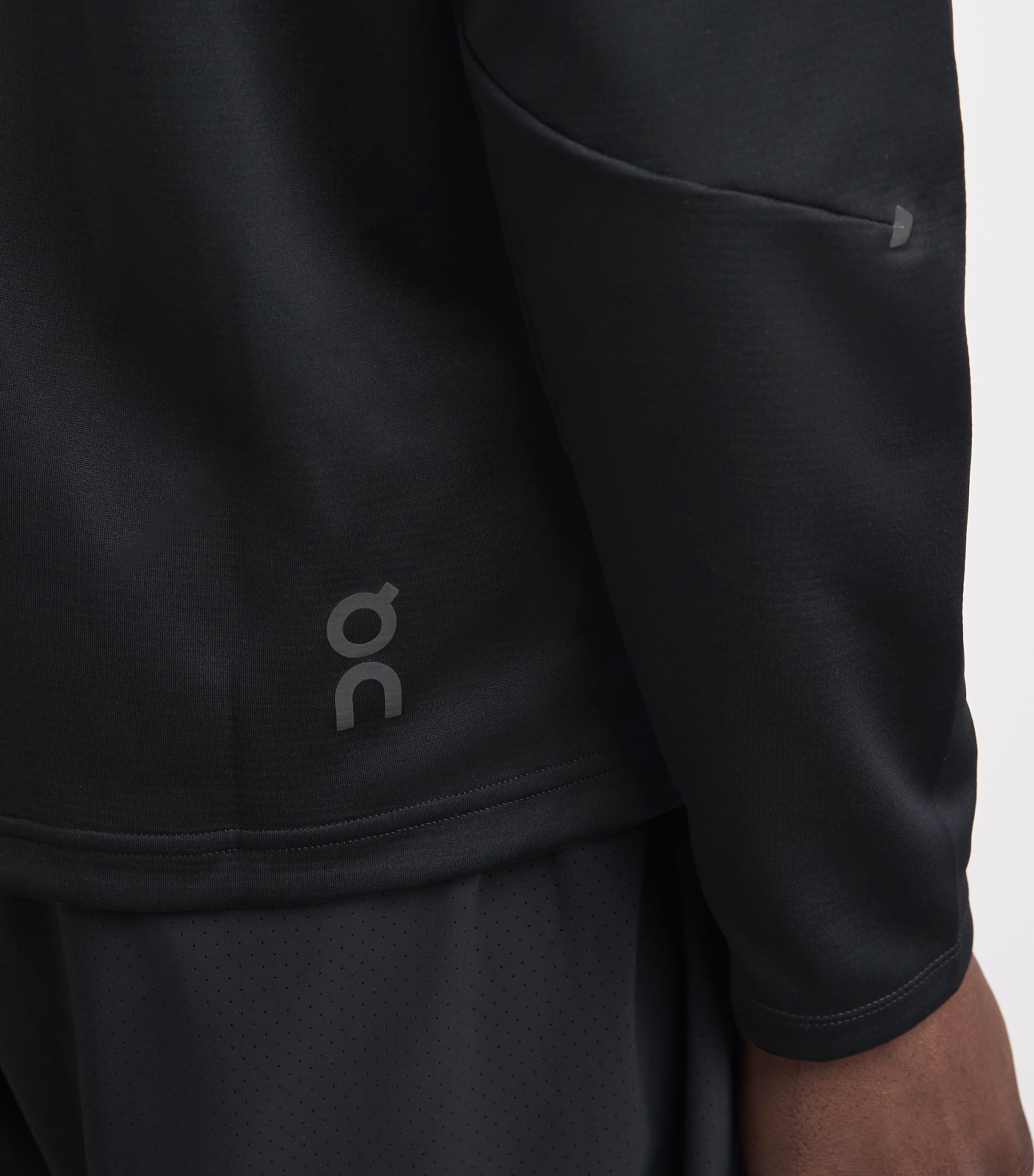 On Mens Climate Zip-Up Hoodie Black Image 3