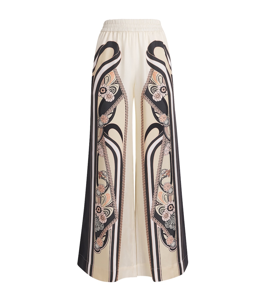 La Doublej Womens Silk Ambrosia Wide-Leg Trousers Placée Image 1