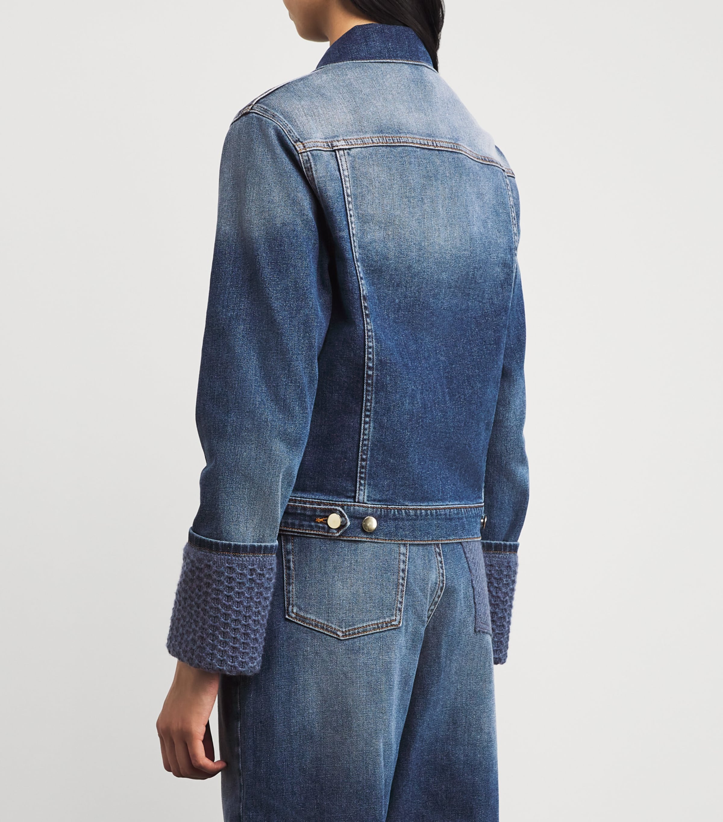 ジャケット FABIANA FILIPPI Women Jackets GCD273W240 D5355131 Blue Fabiana Filippi Front-Pocket Denim Jacket | Harrods US