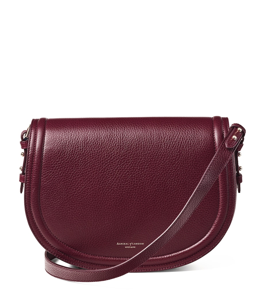 Leather Stella Cross-Body Satchel BURGUNDY Image 1