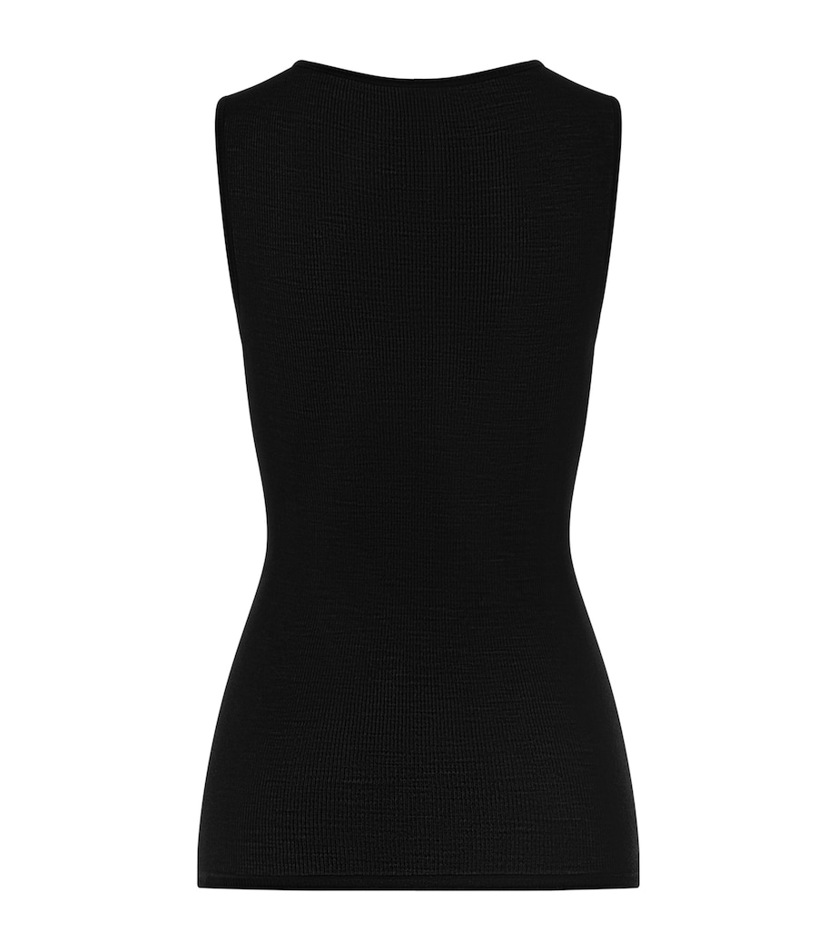 Hanro Womens Wool-Silk Tank Top Black Image 3