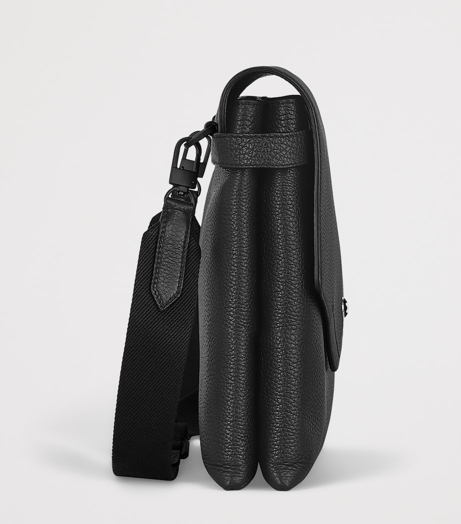 Montblanc Small Grained Leather Briefcase Black Image 3