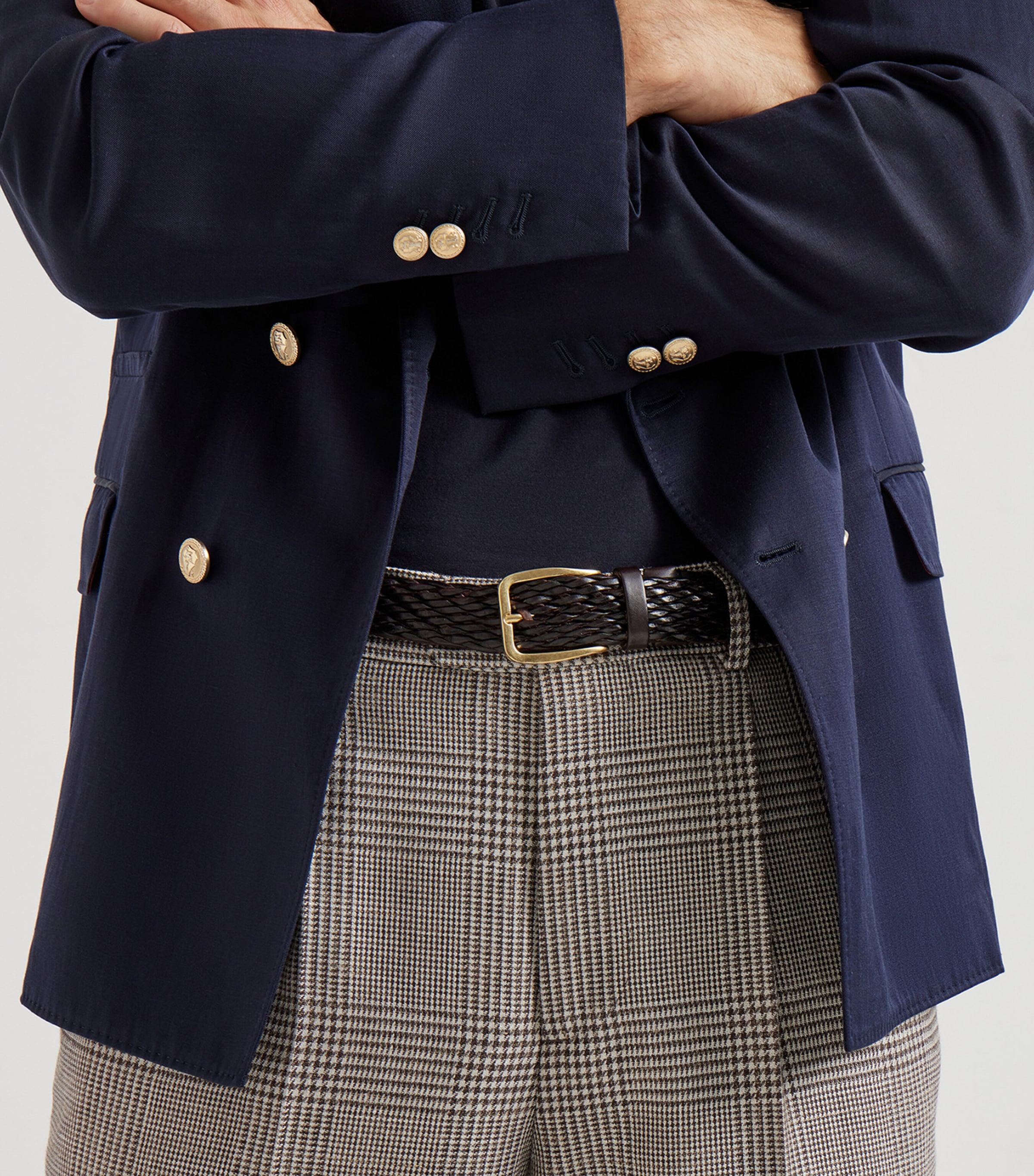 Brunello Cucinelli Calfskin Woven Belt Image 3