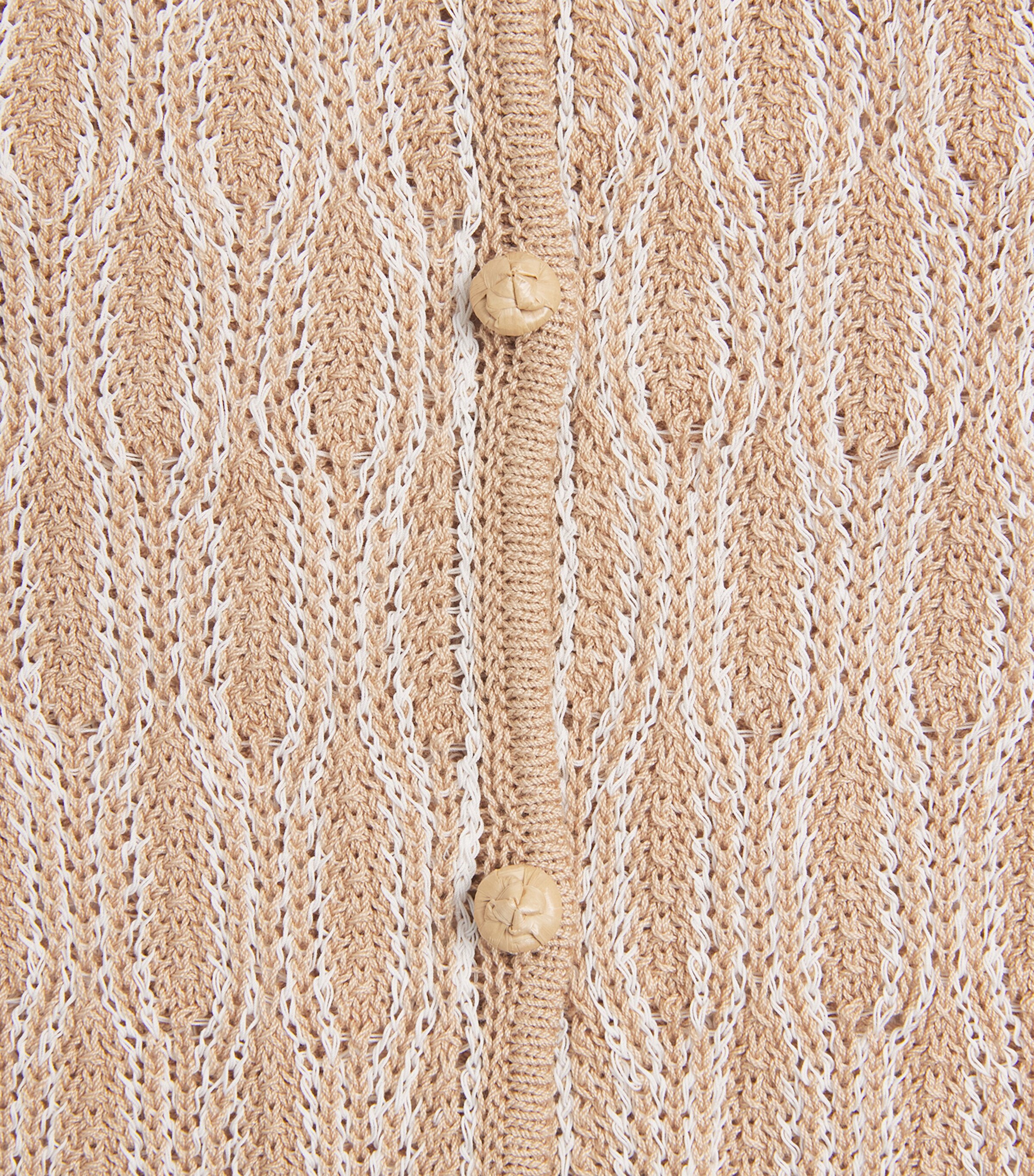 Lafayette 148 Cotton Lace-Knit Cardigan Natum Natural Multi Image 6