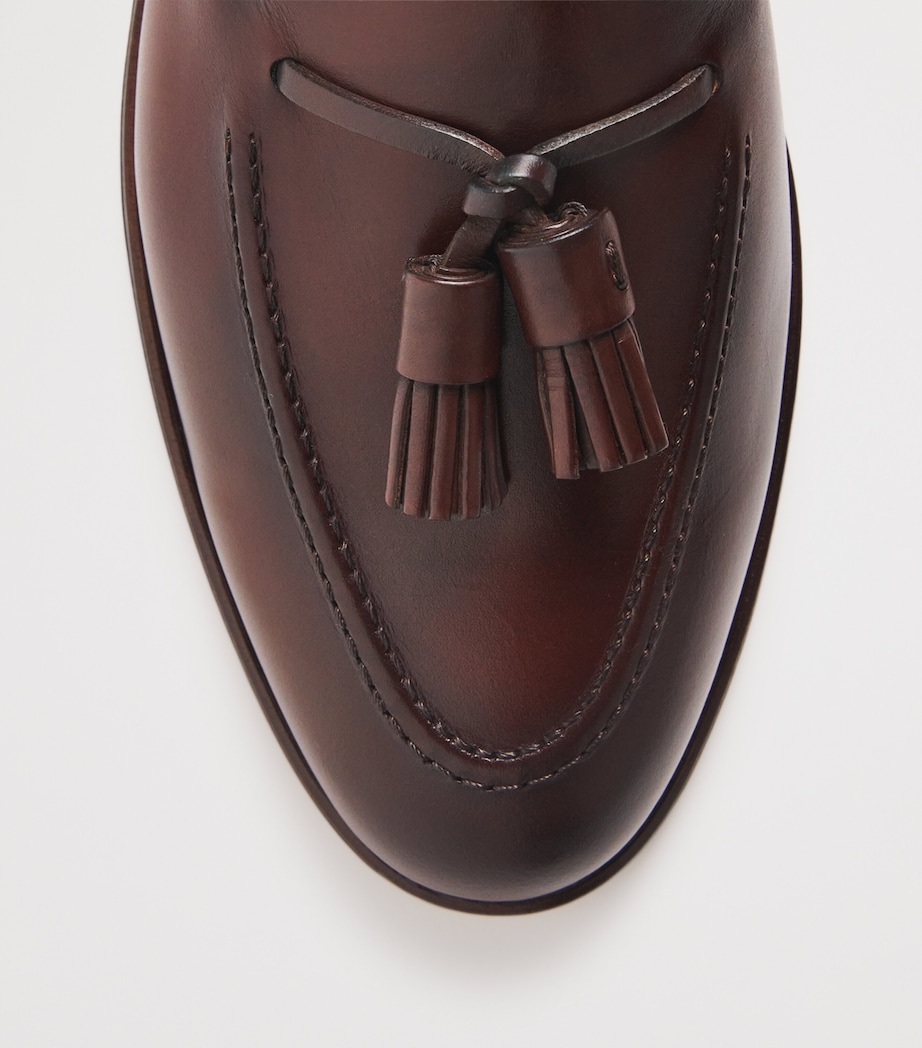 Polo Ralph Lauren Leather Tasselled Maestra Loafers Dark Brown Image 5