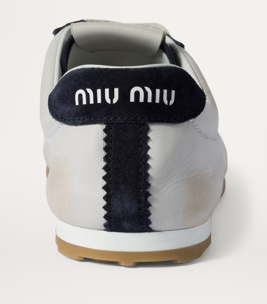 Leather-Suede Sneakers F0UB0 Image 4