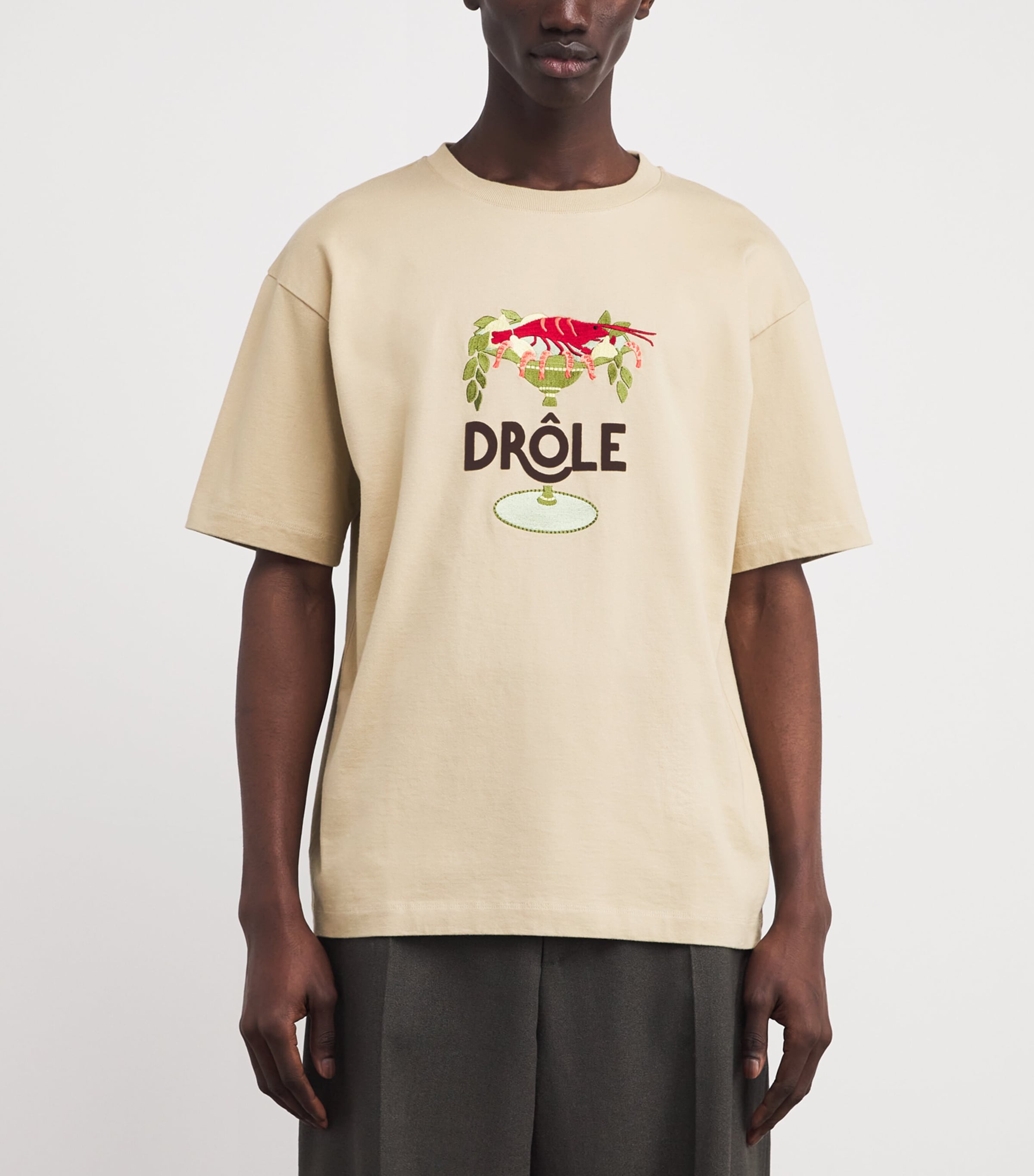 Cotton Lobster Cup T-Shirt BEIGE Image 3