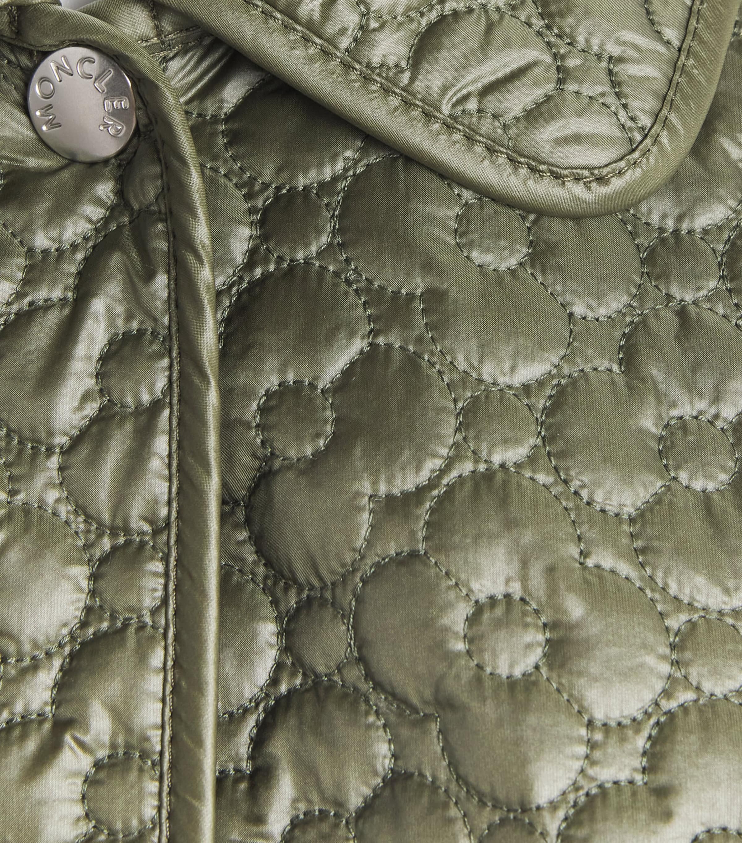 moncler トップス　フローラル Moncler Green Floral-Quilted Overshirt | Harrods US