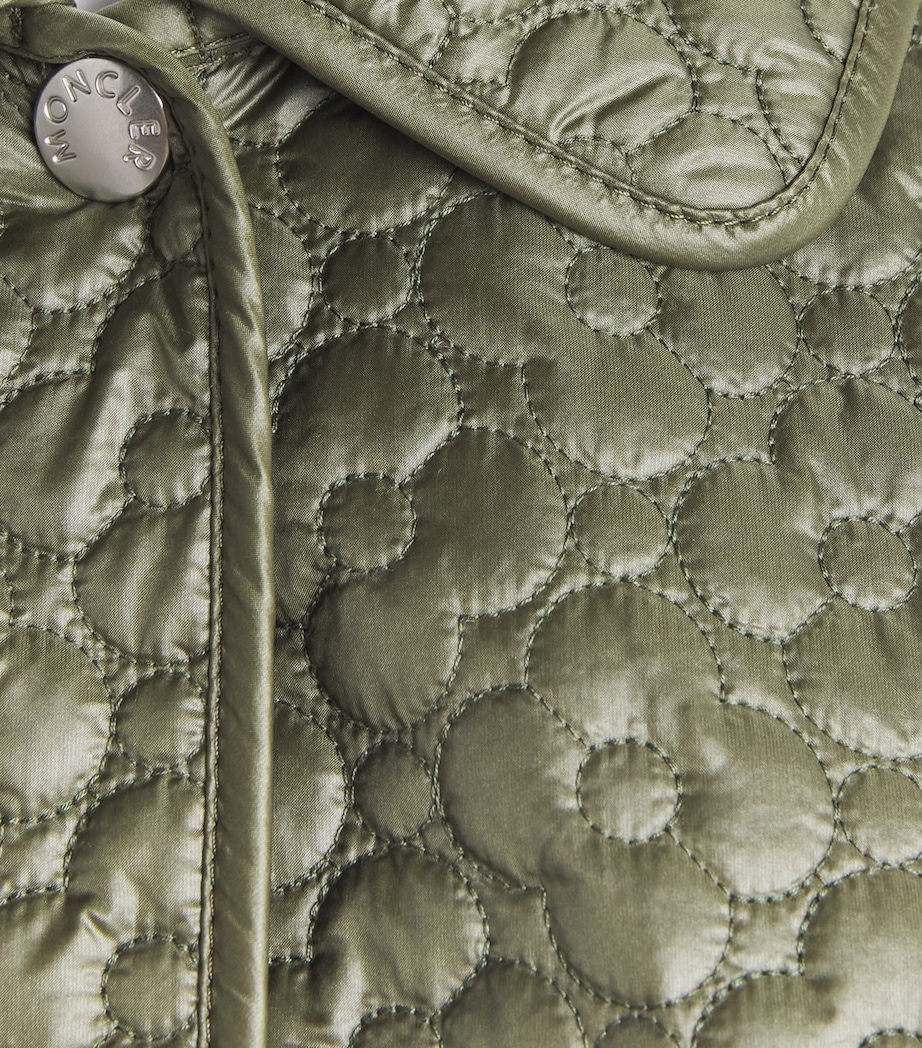 Moncler Womens Floral-Quilted Overshirt Image 6