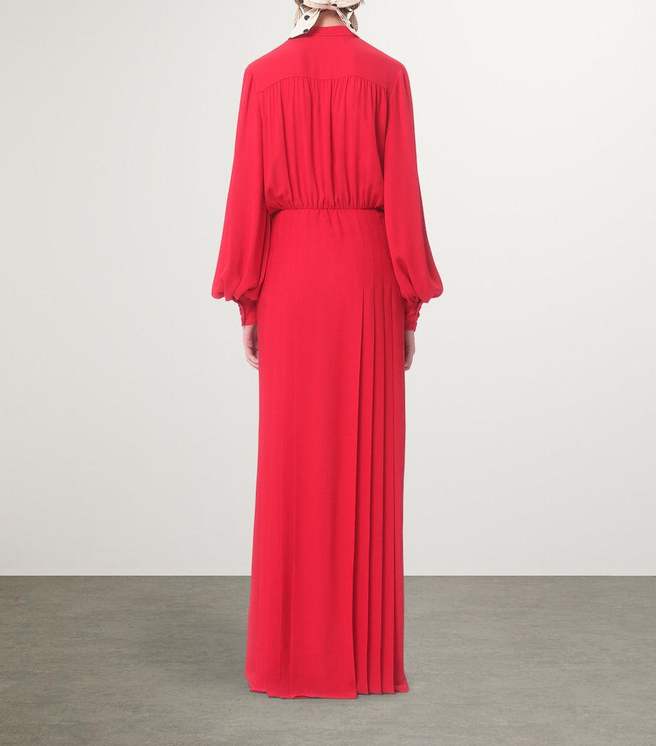 Silk Maxi Shirt Dress R9M Image 9
