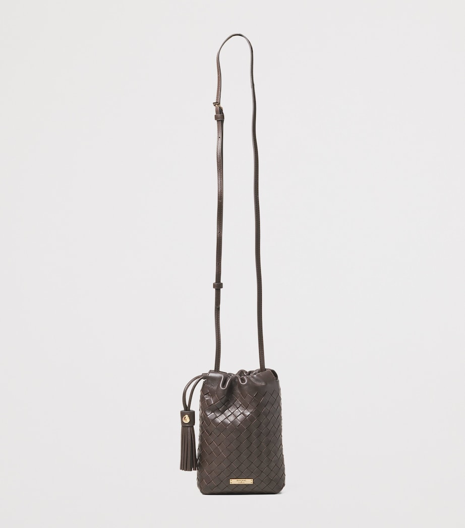 Leather Hudson Cross-Body Pouch Bag DARKBROWN Image 2