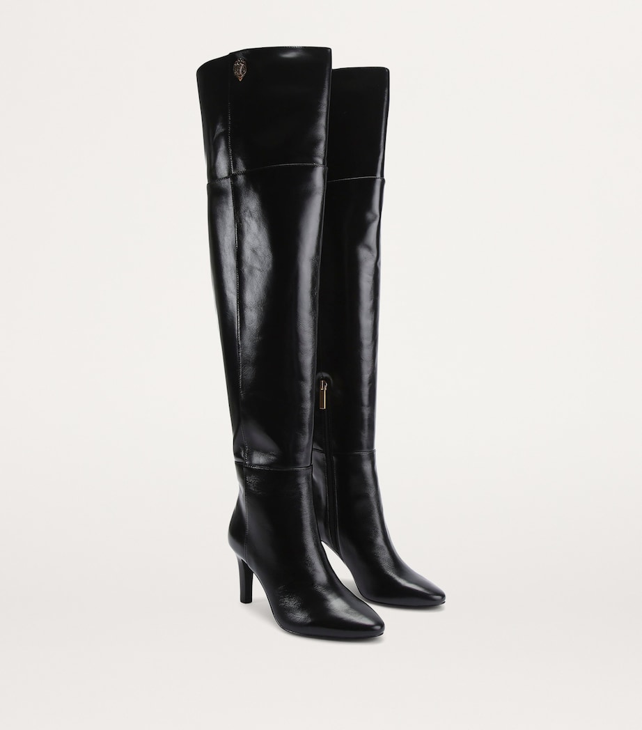 Leather Shoreditch Over-The-Knee Boots 85 BLACK Image 4