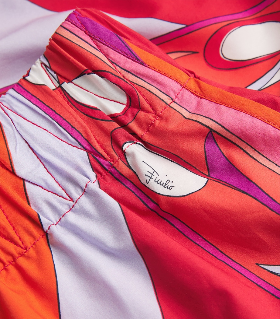 Cotton Marmo Print Shorts 017 CORALLO/FUXIA Image 6