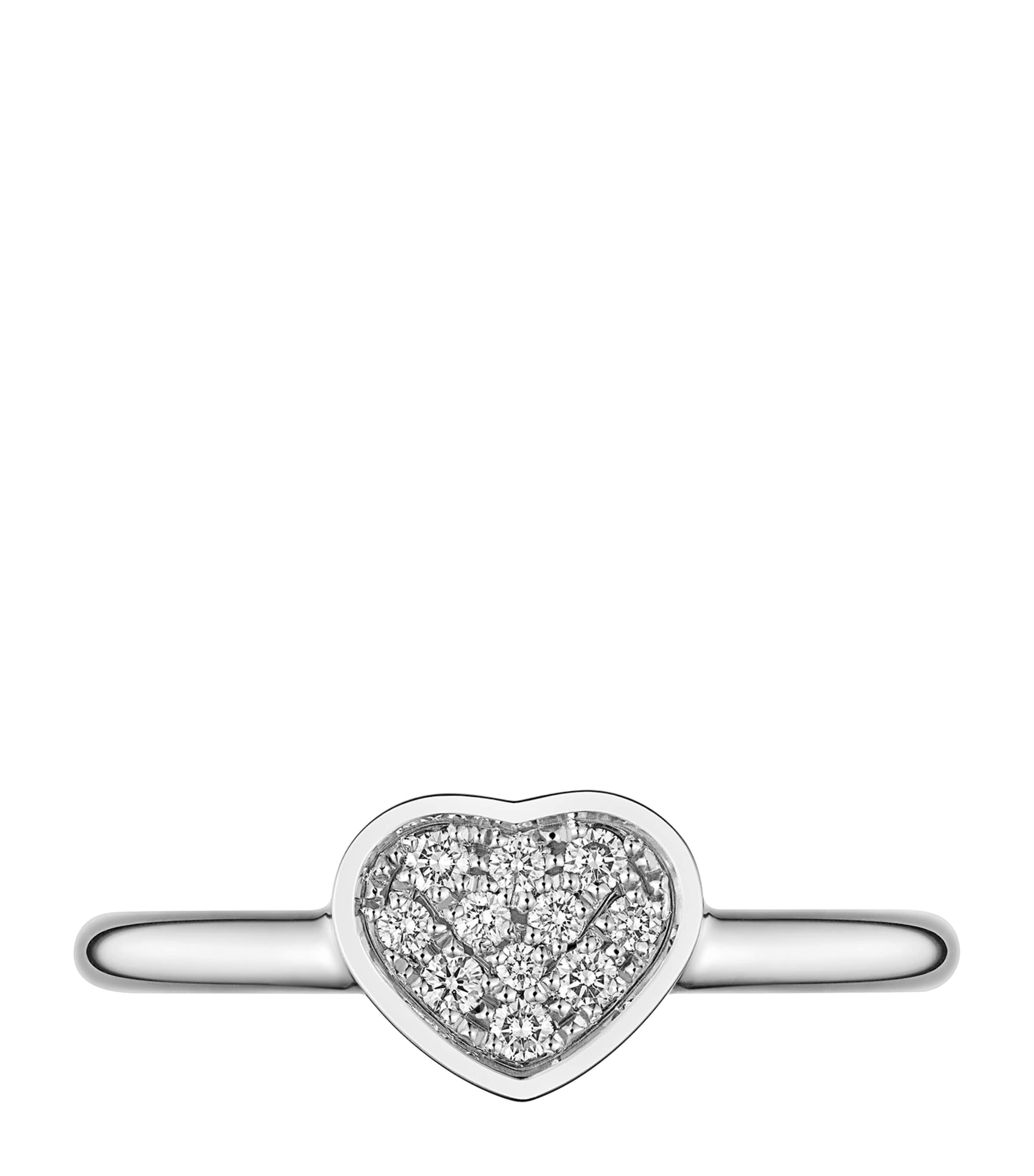 White Gold and Diamond My Happy Hearts Ring 18K WHITE GOLD Image 2