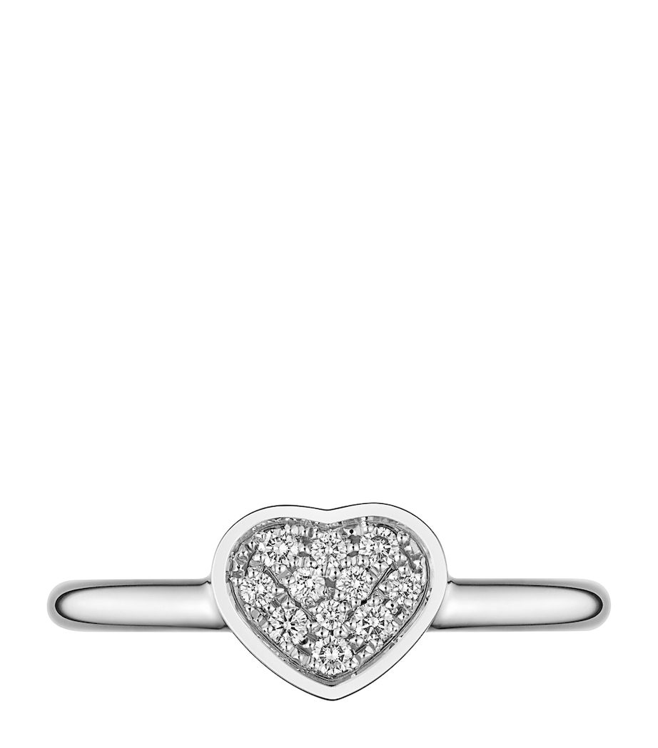 White Gold and Diamond My Happy Hearts Ring 18K WHITE GOLD Image 2