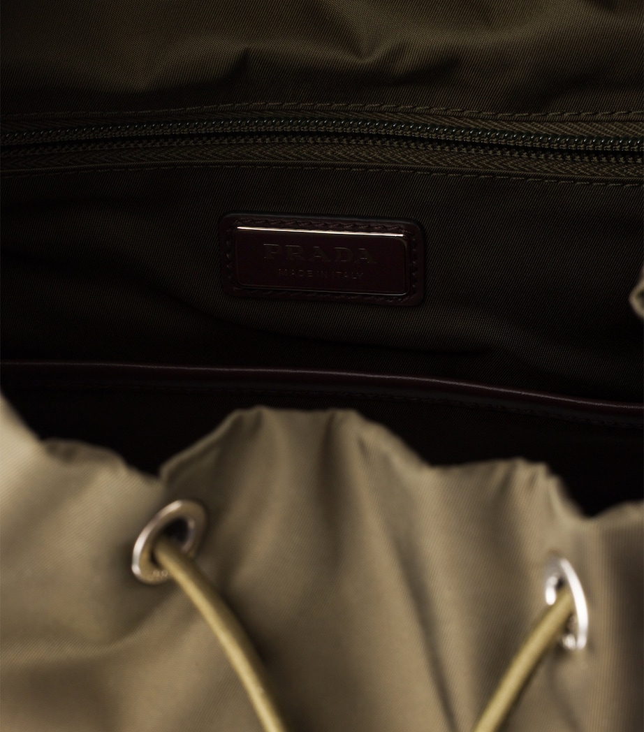 Re-Nylon and Leather Backpack F0334 Image 5