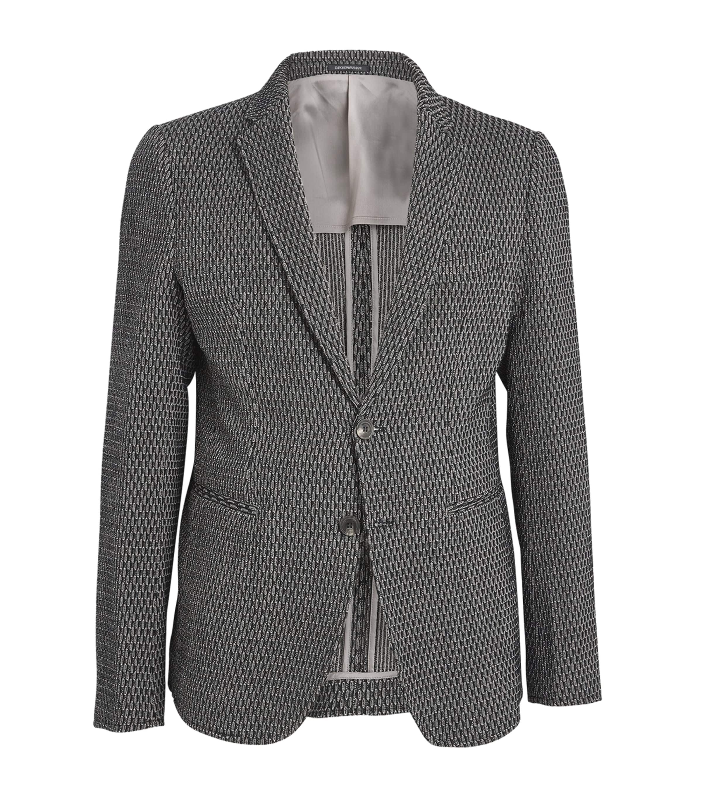 Emporio Armani Stretch-virgin Wool Icon Armure Blazer