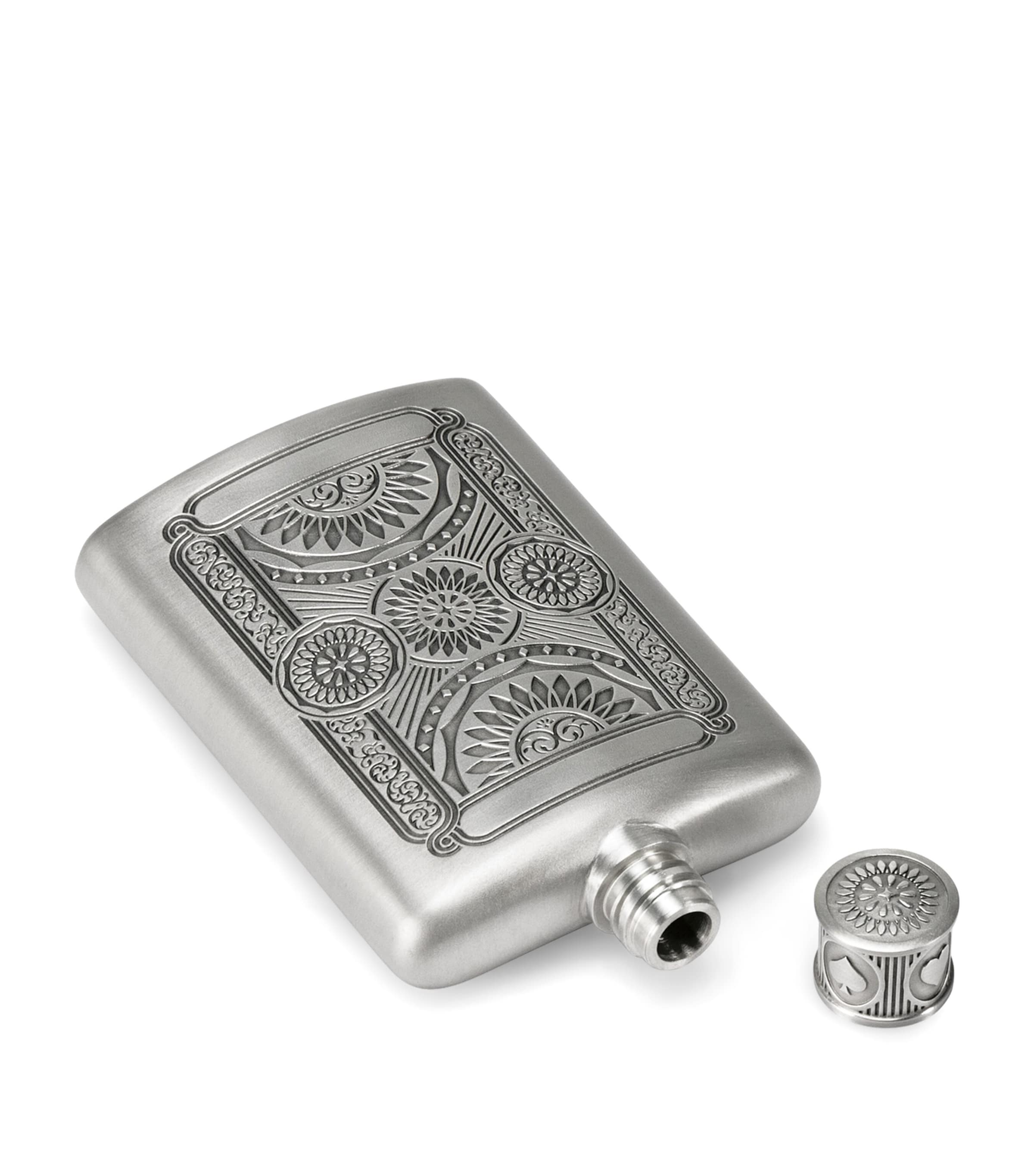 Pewter Ace Hip Flask (140ml) PEWTER Image 3
