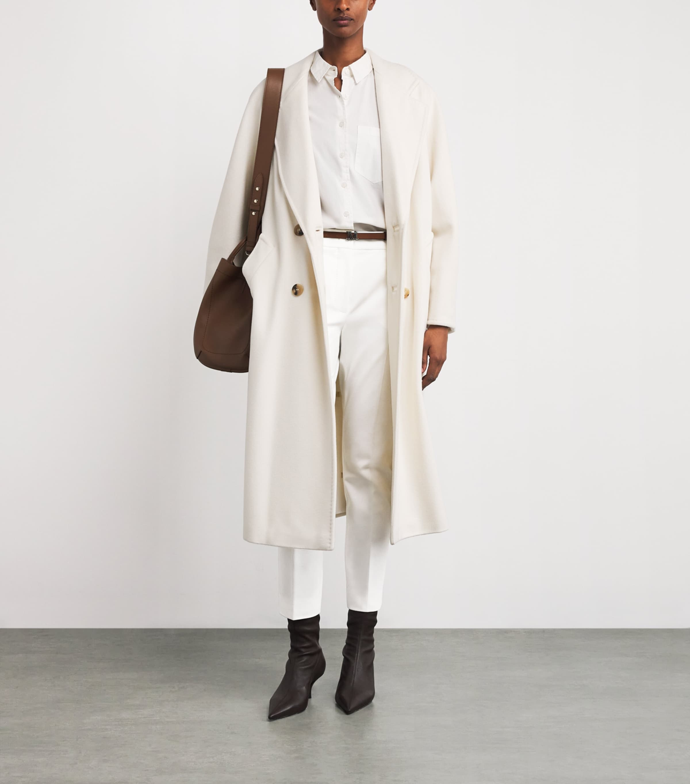 Cropped Slim Trousers WHITE Image 2