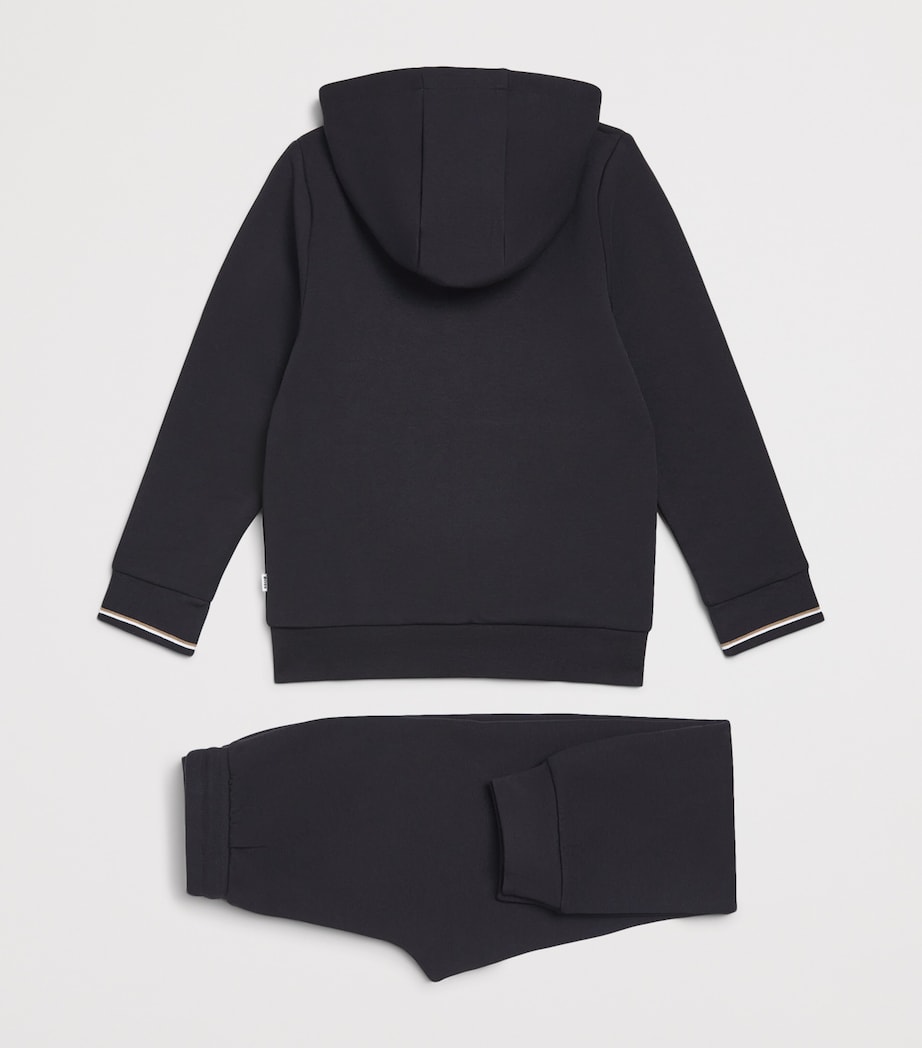BOSS Kidswear Cotton-Blend Hoodie and Sweatpants Set (4-16 Years) Black Image 2