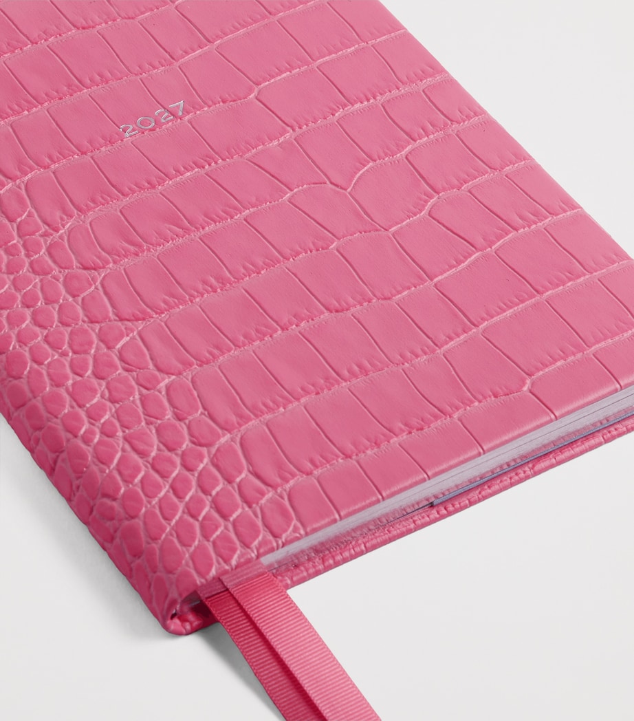 Smythson Leather Soho Weekly Diary 2027 Flamingo Image 5