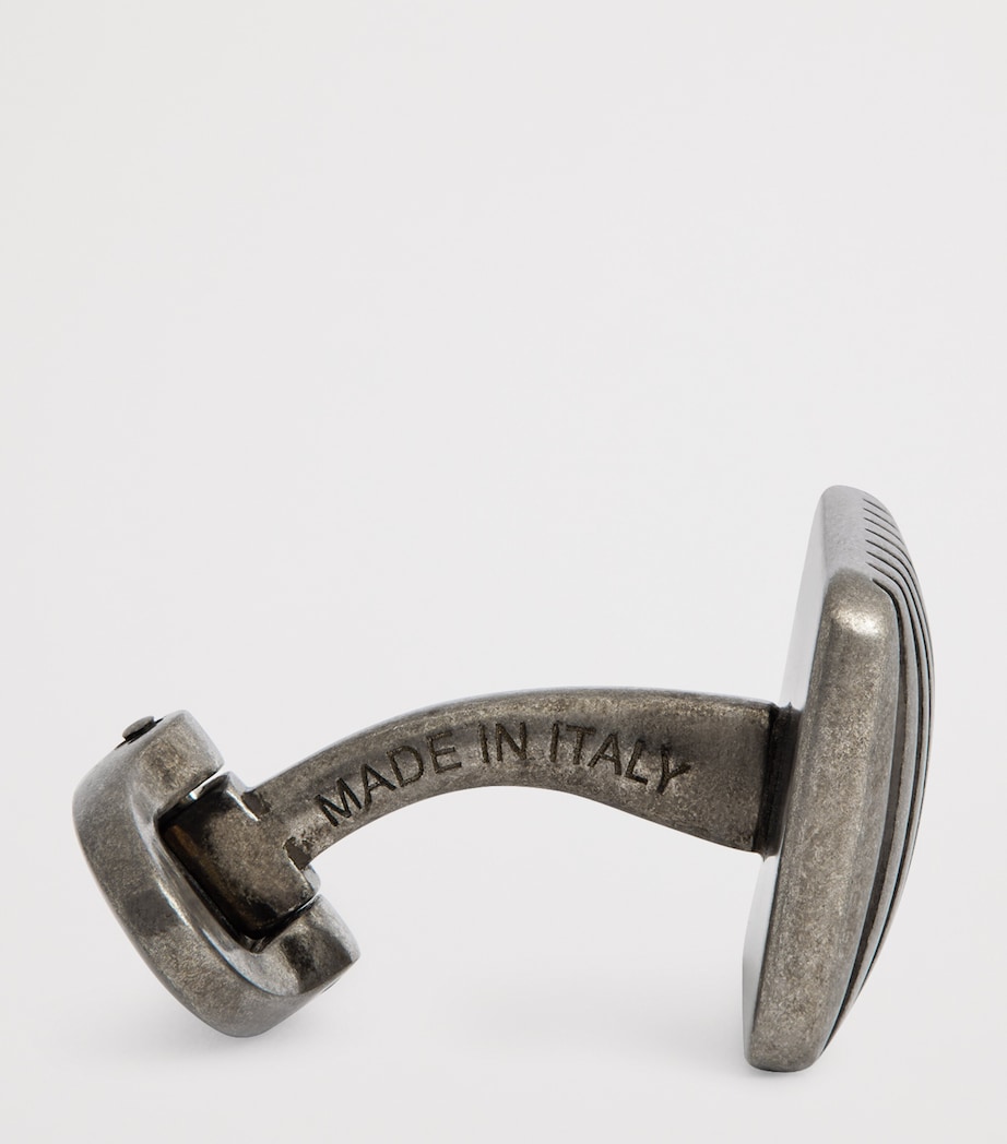 Sterling Silver Stripe-Effect Cufflinks U1112 Image 4