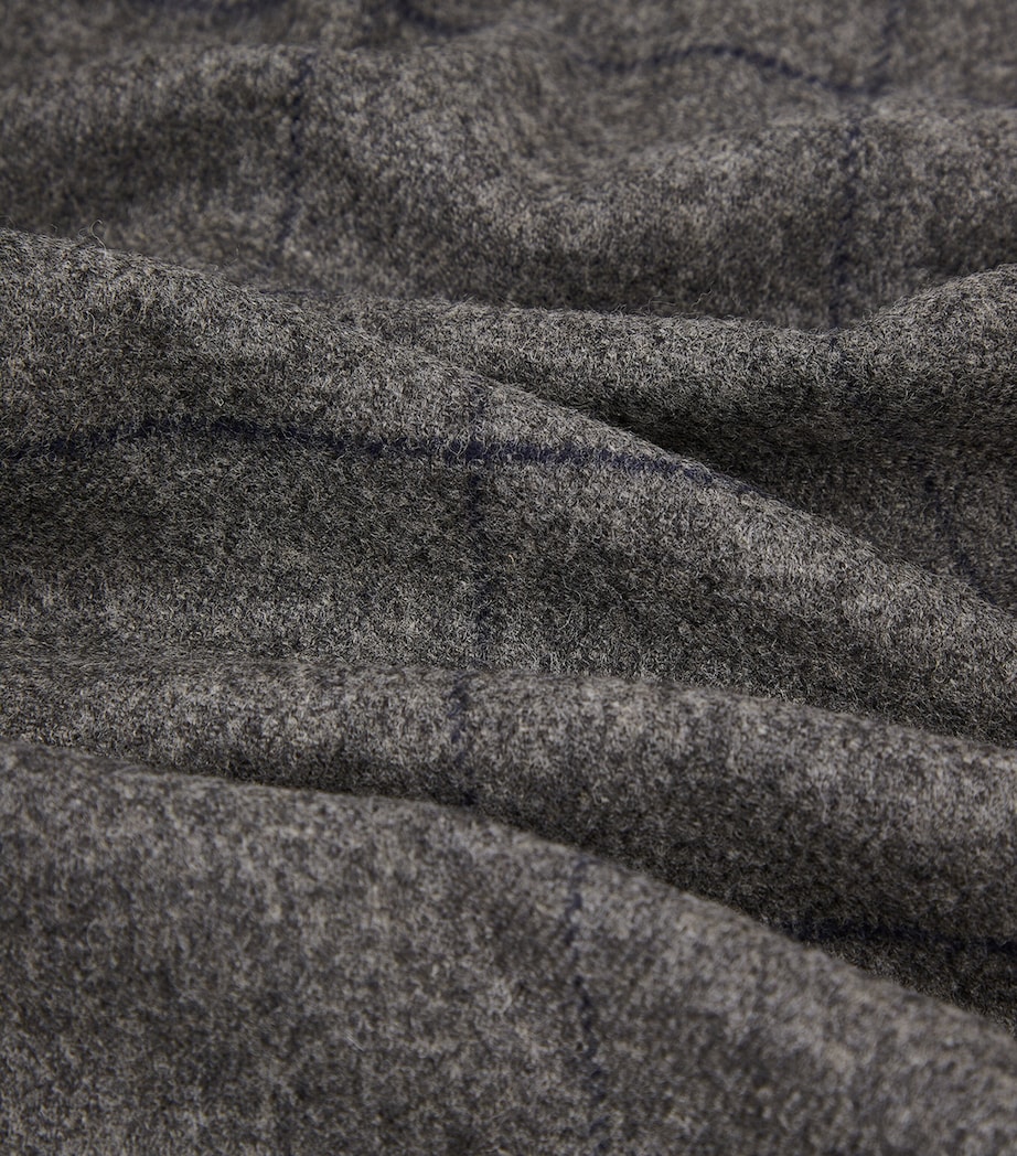 Dunhill Mens Wool Check Jacket Grey Image 4
