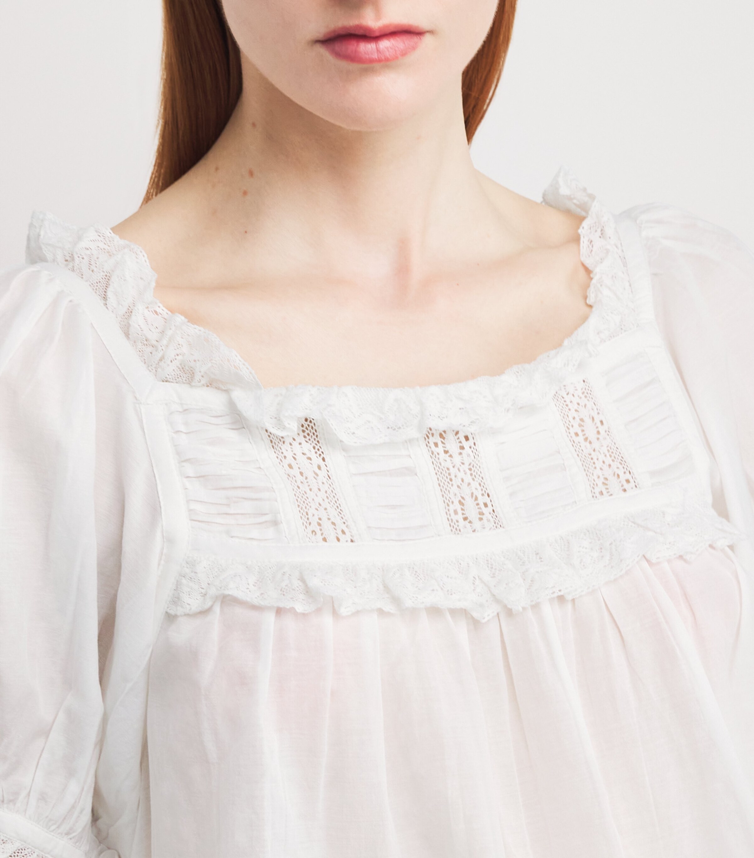 Organic Cotton-Blend Frances Blouse SALT LACE Image 6