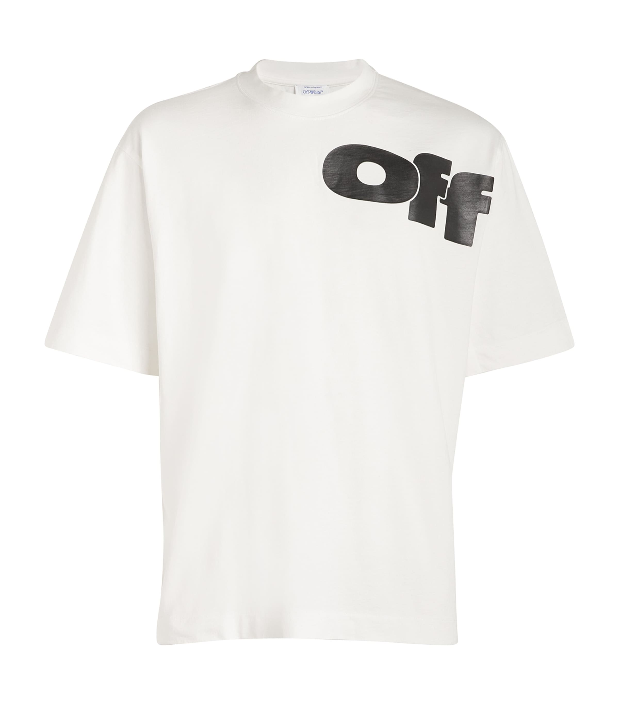 Shop Off-white Cotton Shared Logo T-shirt In White