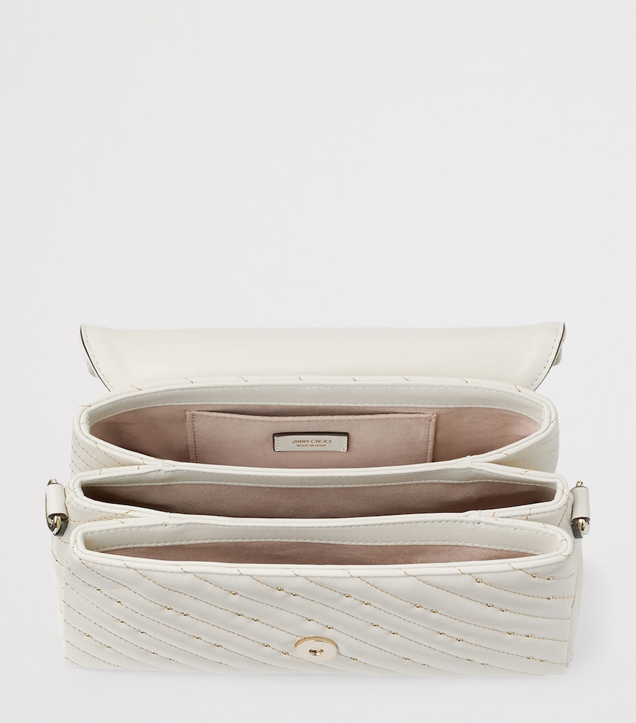Jimmy Choo Leather Curve Top-Handle Bag Latte/shiny Gold Image 4