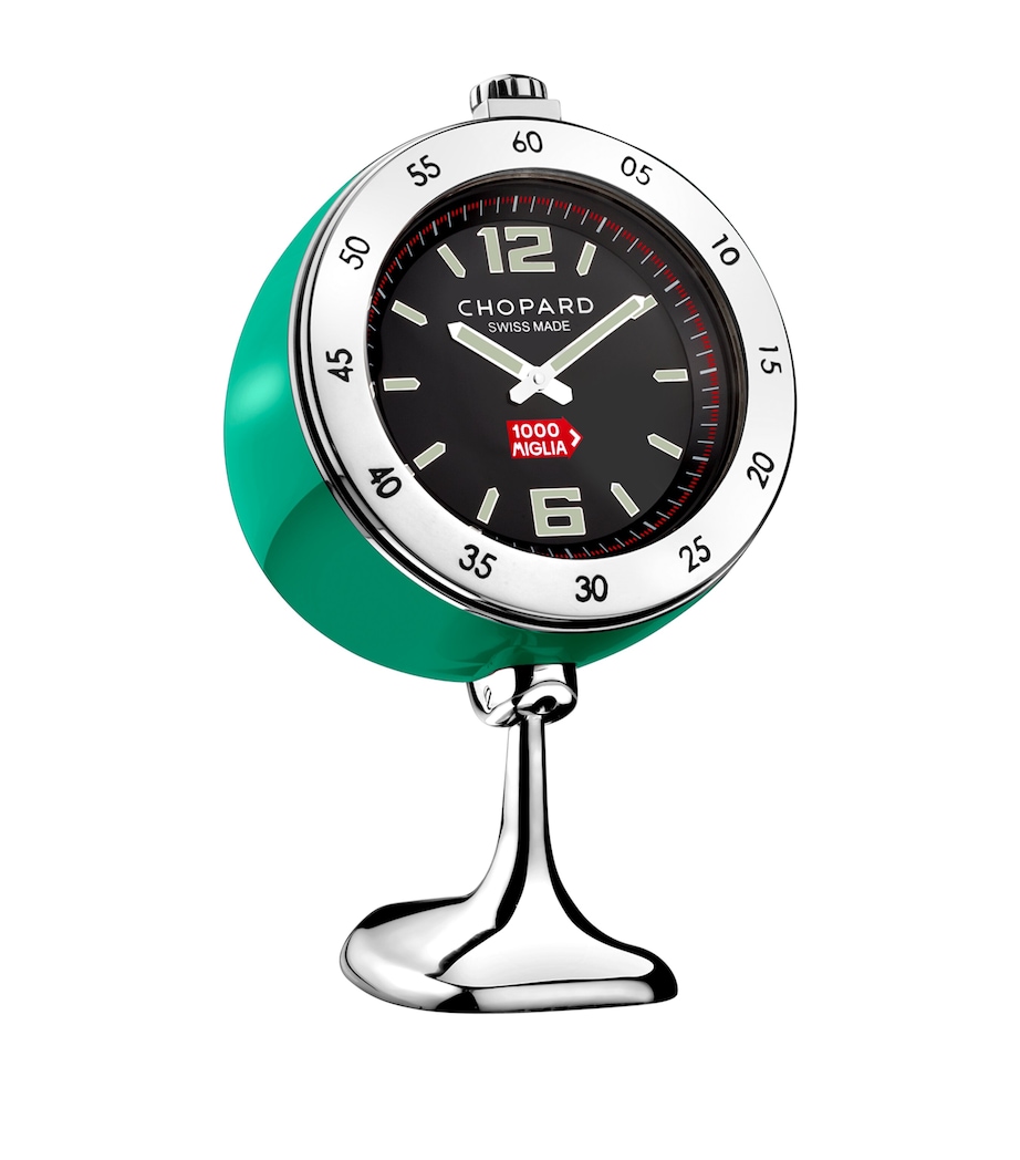 Vintage Racing Table Clock GREEN Image 1