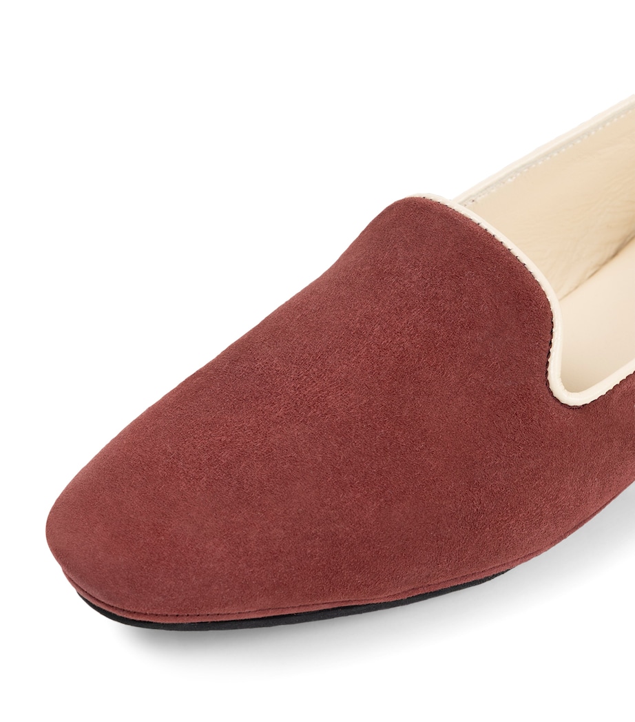 Frette Suede Jewlement Slippers Terracotta Image 2