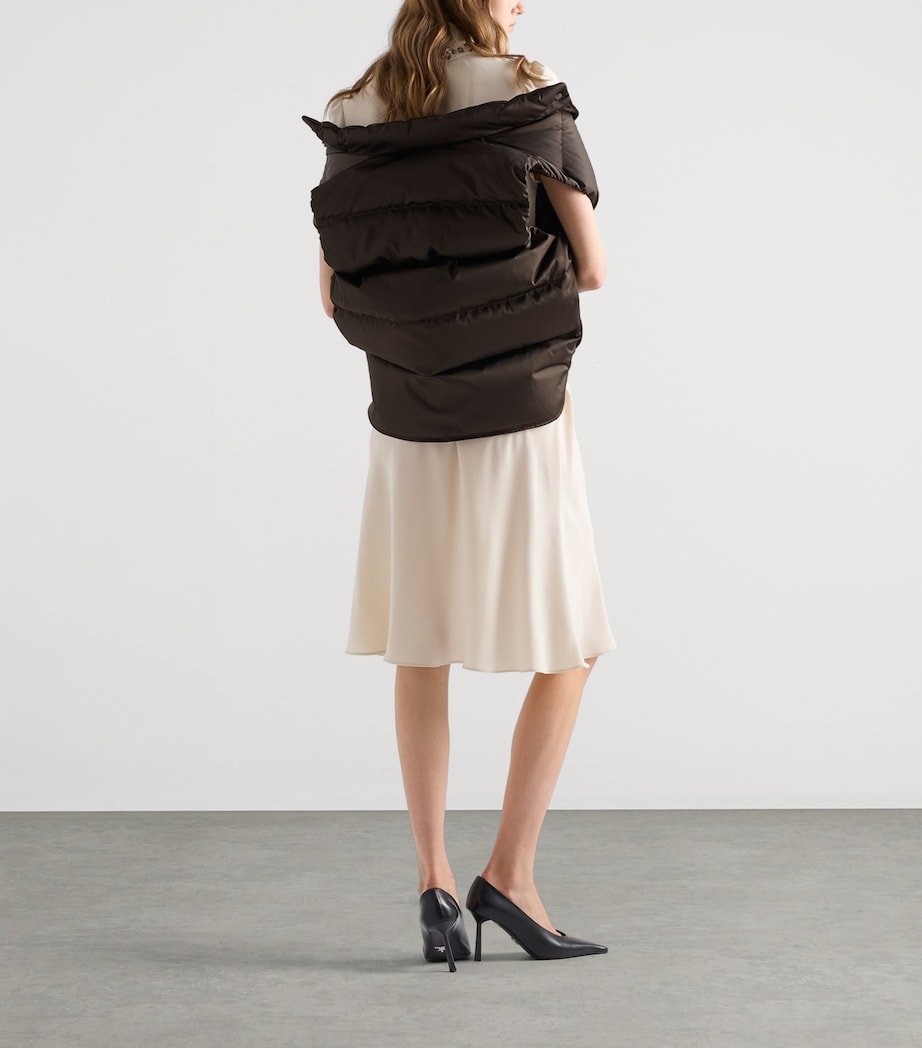 Prada Womens Down-Filled Gilet Brown Image 5