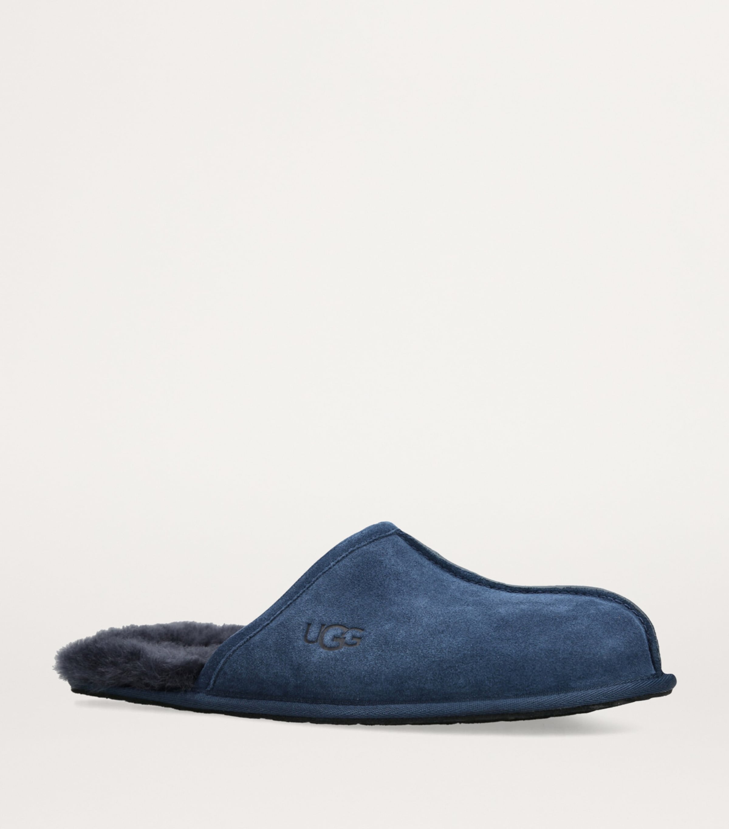 Suede Scuff Slippers BLUE/DARK Image 3