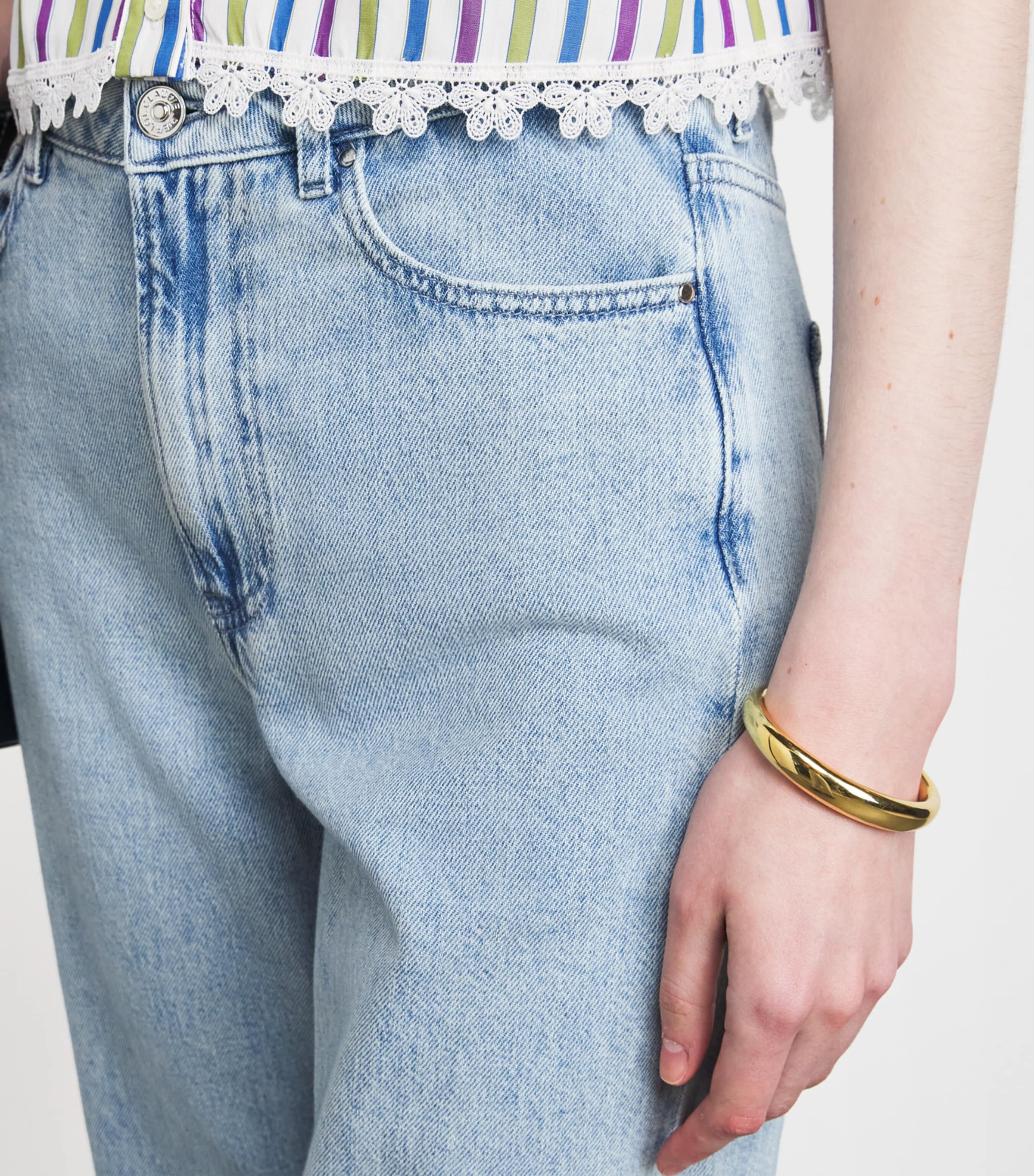Claudie Pierlot Womens Flared Jeans Blue Denim Image 3