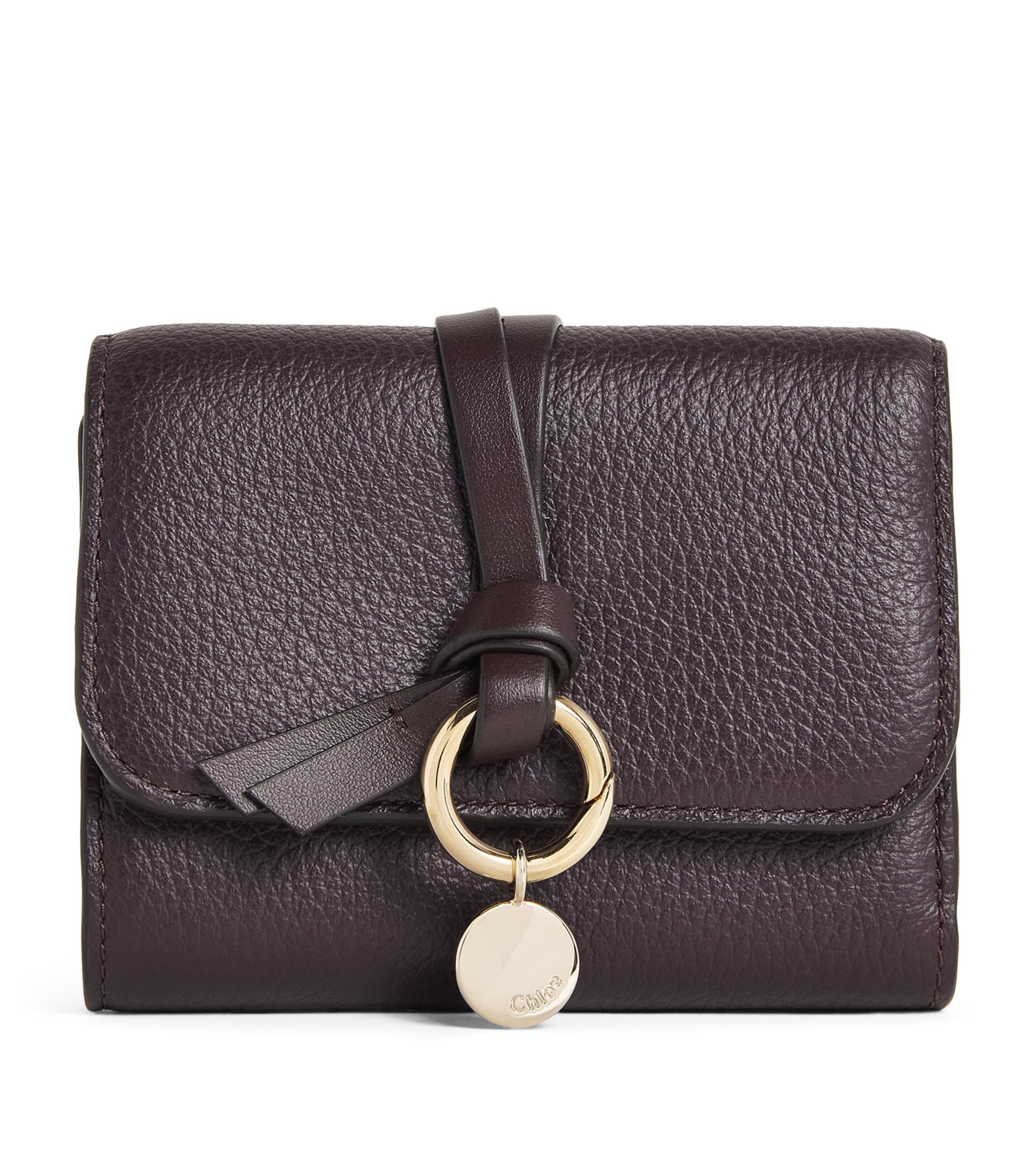 Chloé Small Leather Alphabet Trifold Wallet Perfect Plum Image 1