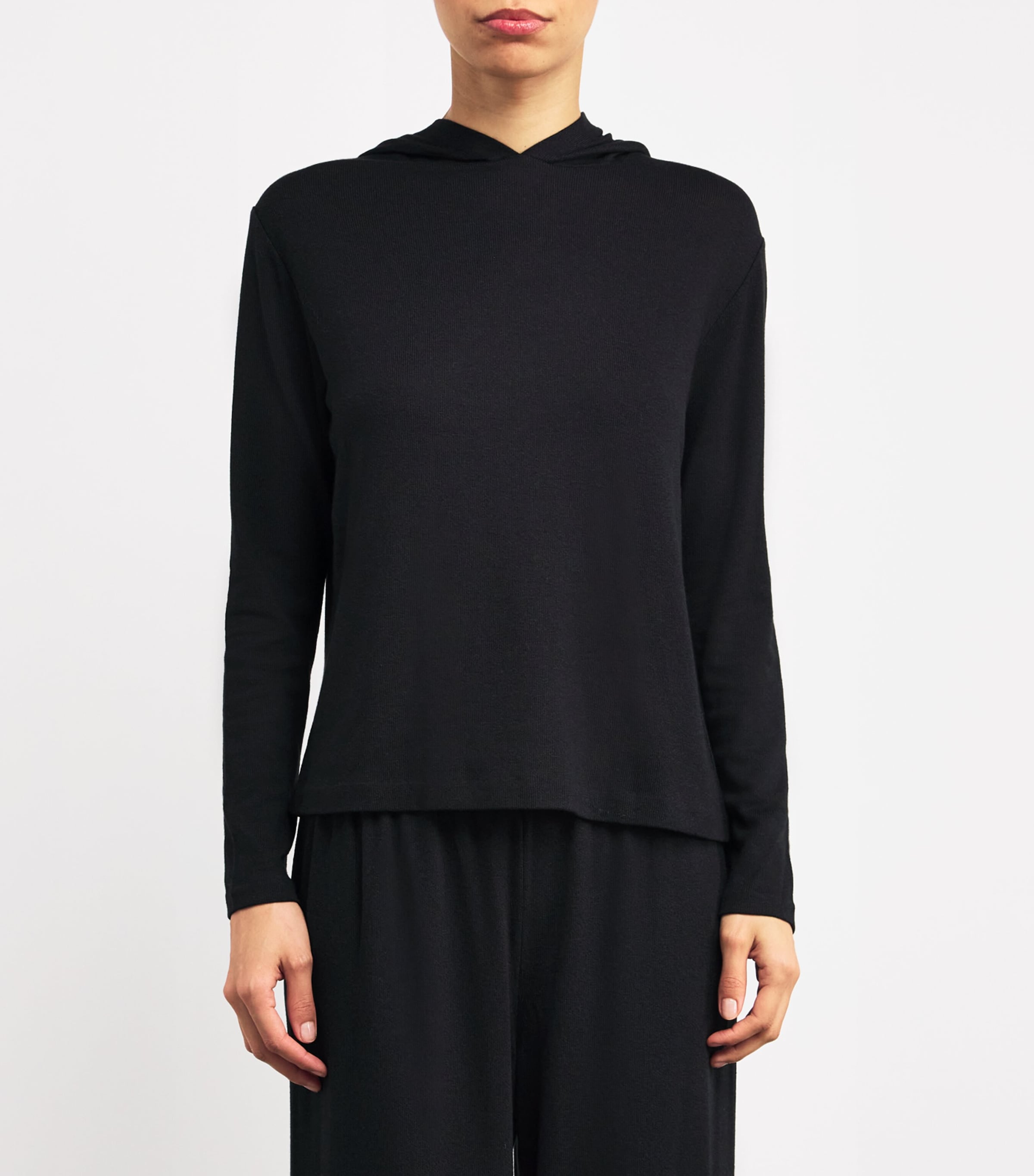 Vince Womens Lounge Hoodie Black Image 3