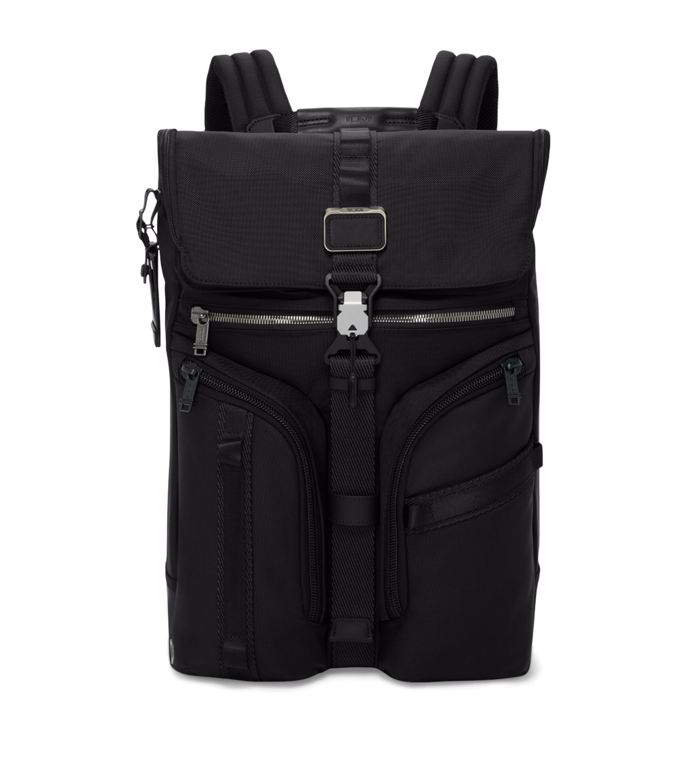 Tumi Alpha Bravo Surveillance Flap Backpack Black Image 1
