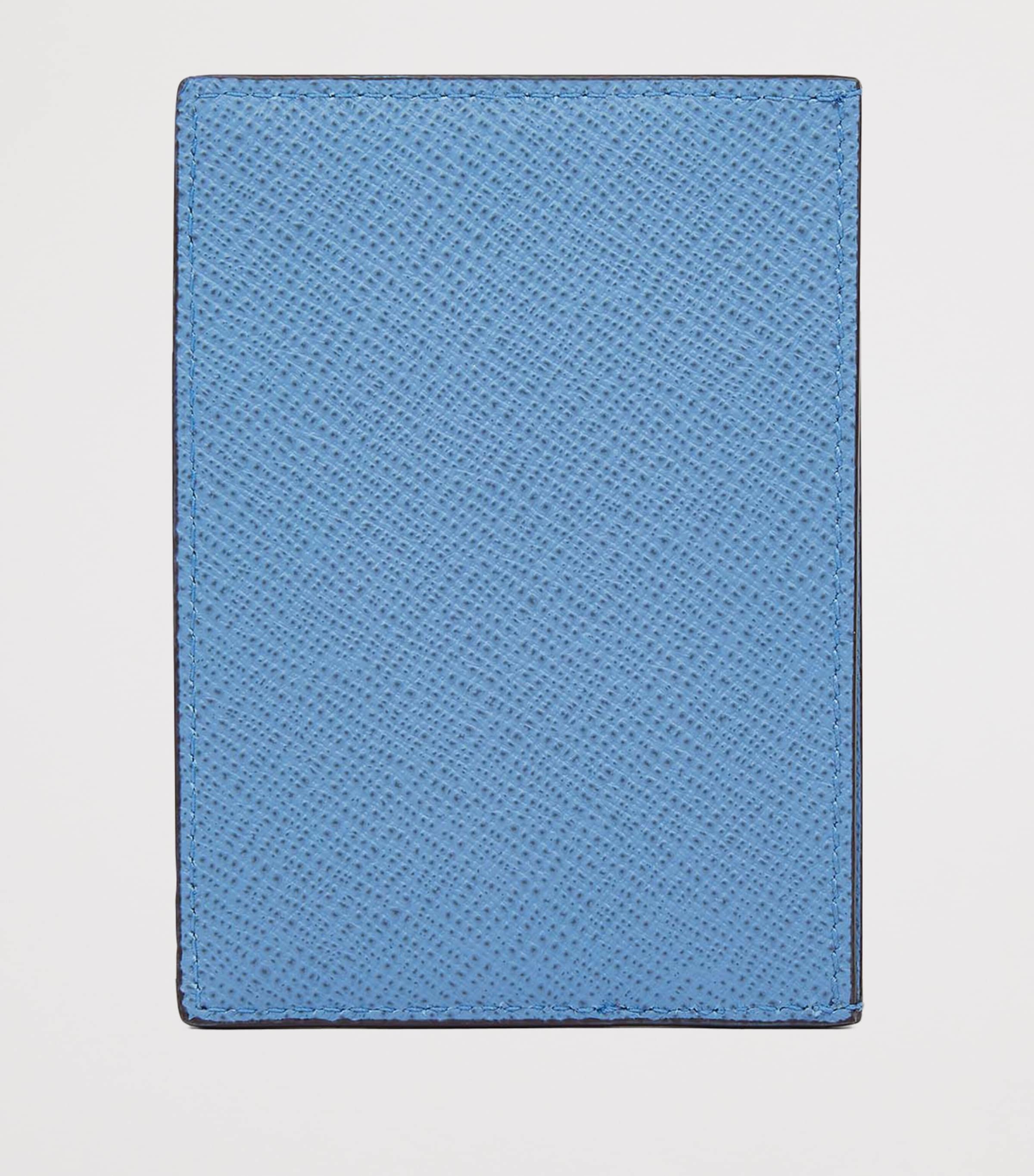 Panama Leather Compact Card Holder NILE BLUE Image 4