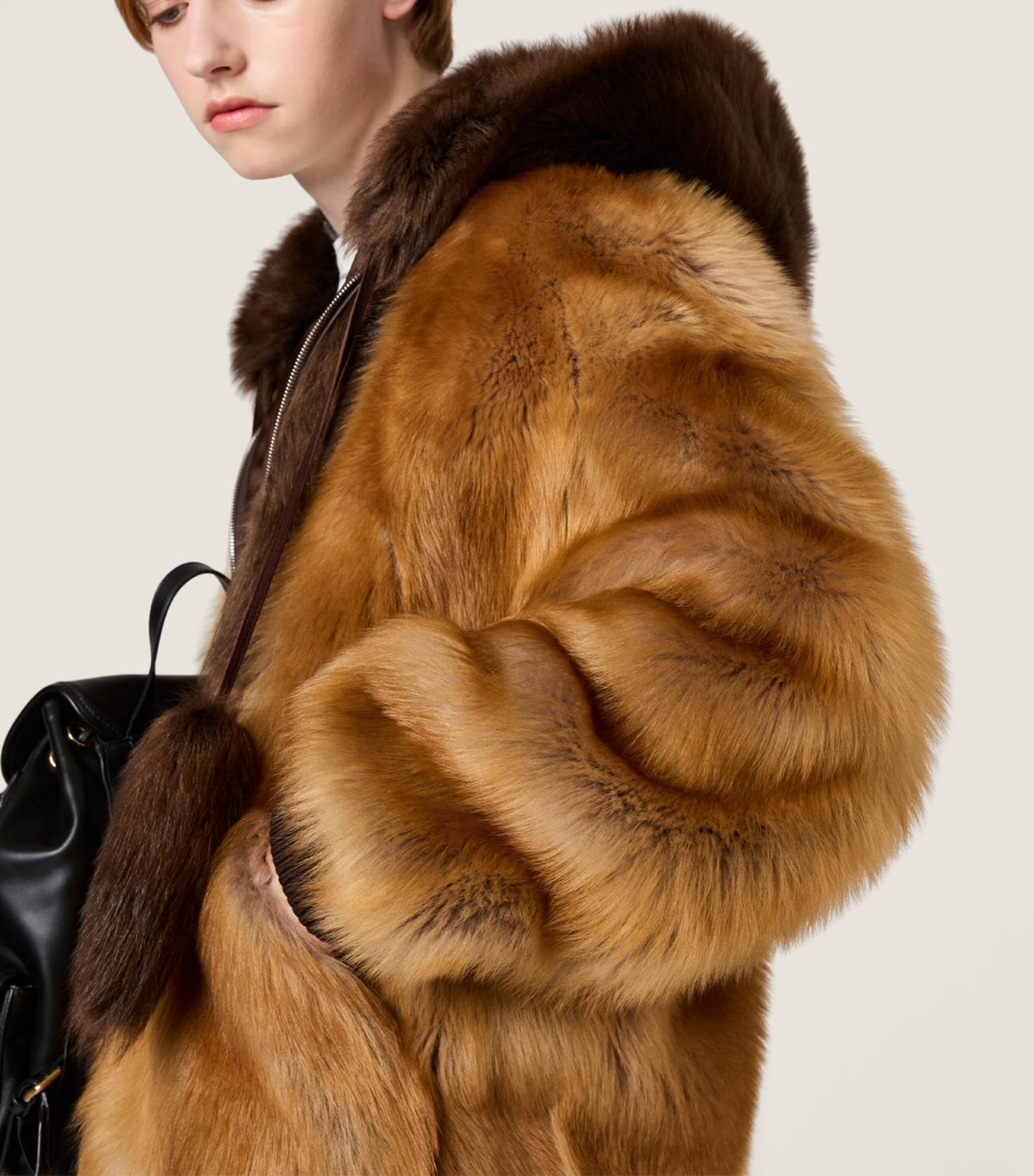 Miu Miu Womens Shearling Blouson Jacket Image 4