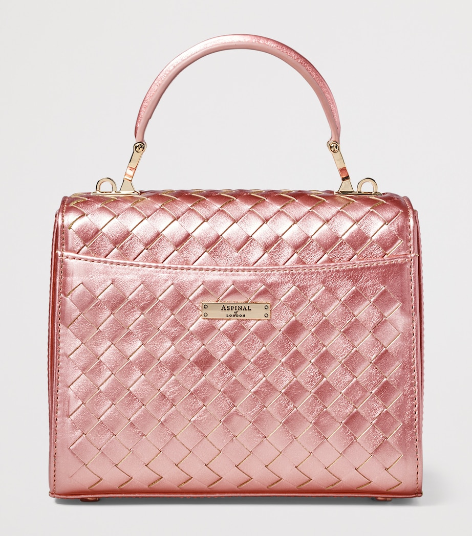 Midi Metallic Leather Mayfair Bag PINKMETALLIC Image 3