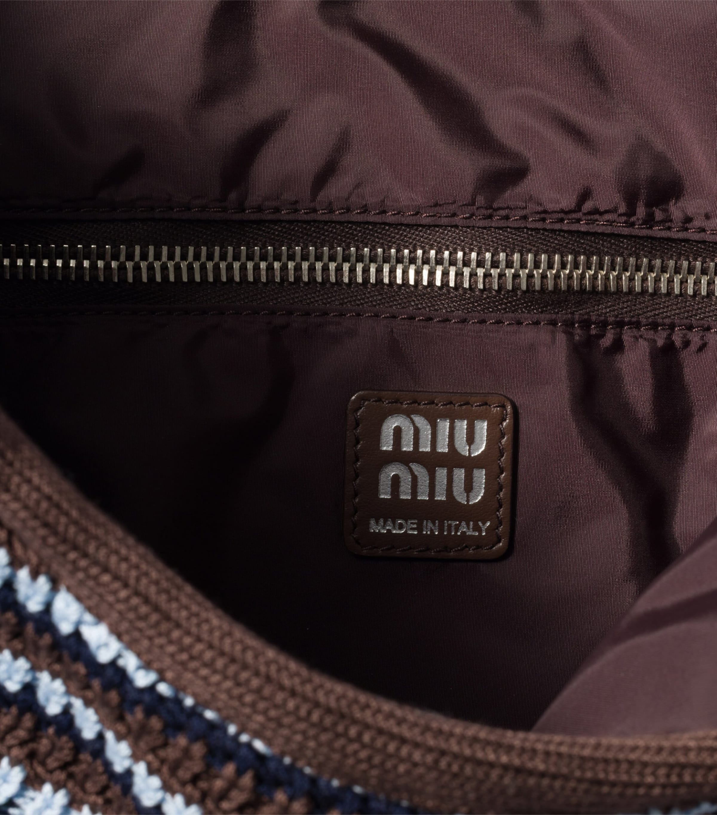 Miu Miu Crochet Ivy Tote Bag Brown Image 5