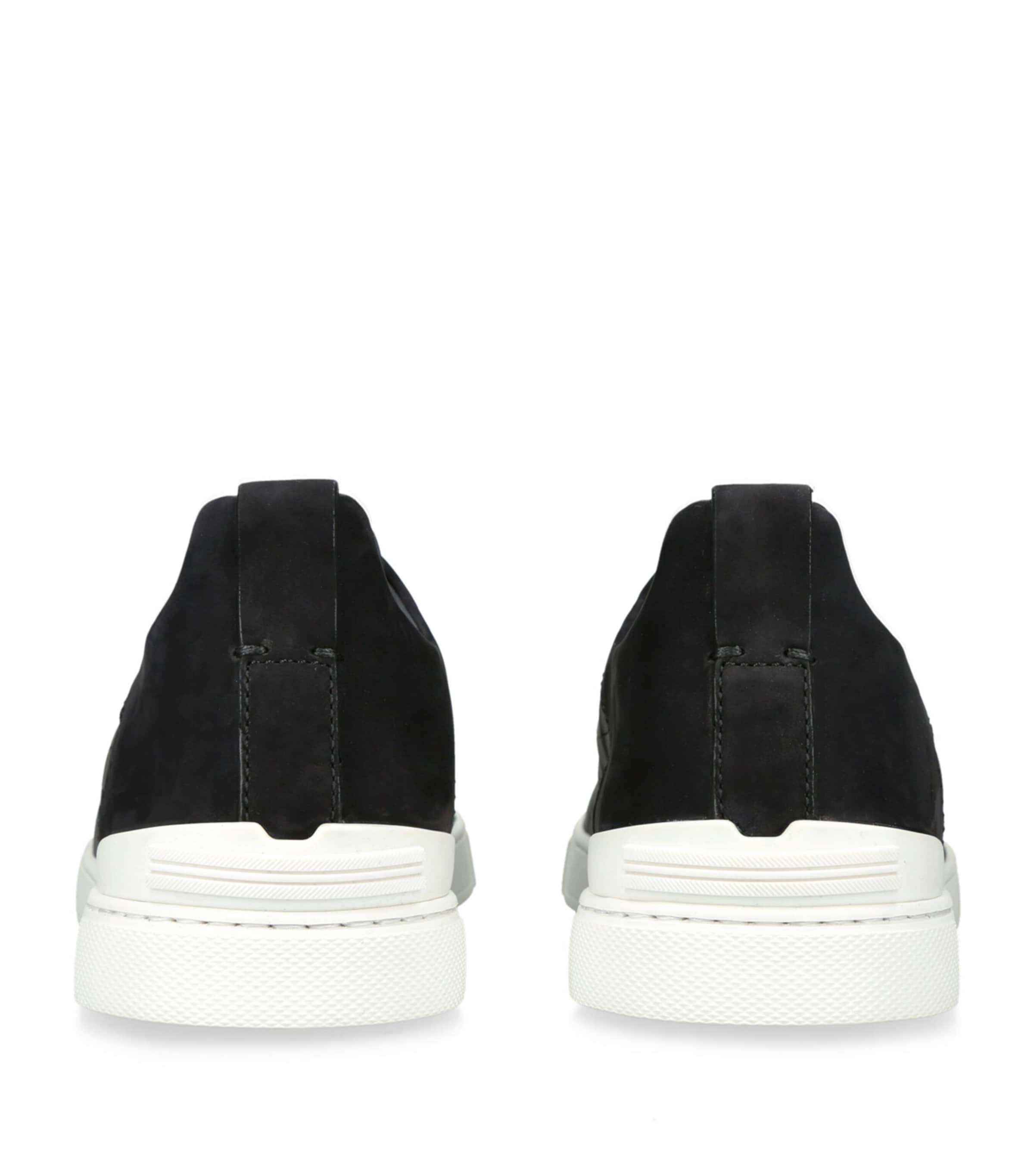 Crocodile Leather Triple Stitch SECONDSKIN Sneakers BLACK Image 2